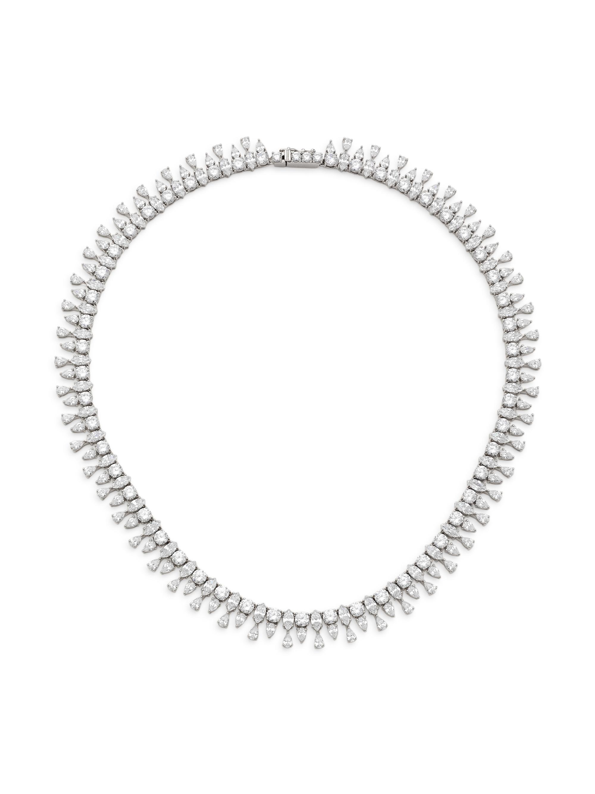 Adriana Orsini Women's Versailles Sterling Silver & Cubic Zirconia Collar Necklace - Silver