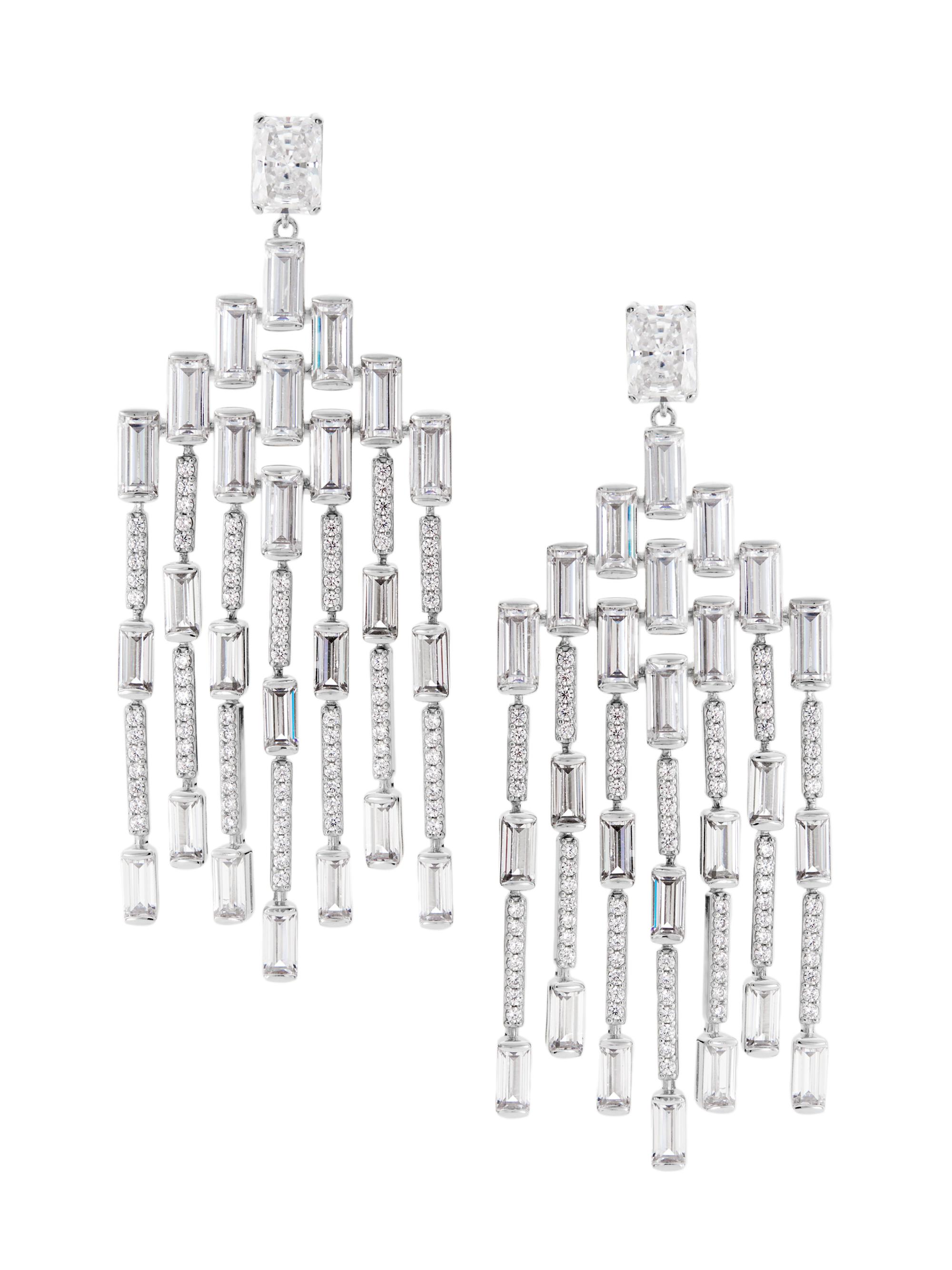 Adriana Orsini Women's Naomi Kite Sterling Silver & Cubic Zirconia Chandelier Earrings - Silver