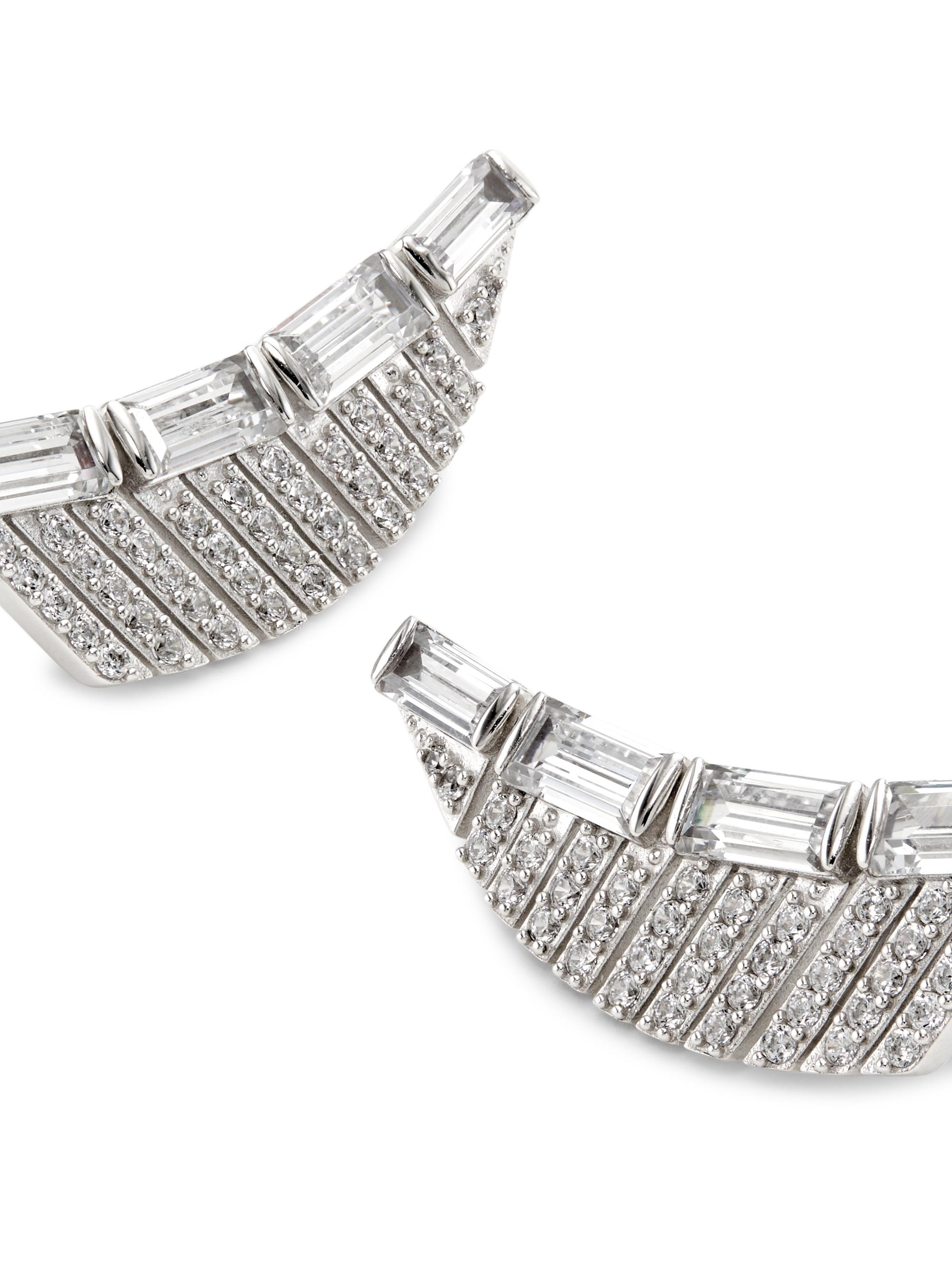 Orecchini A Rampicante (ear Climber) Farfalla In Argento 925 Con Zirconi | Gioielli A Strisciamento Per Donna, Regalo Per Damigelle E Compleanno - 2