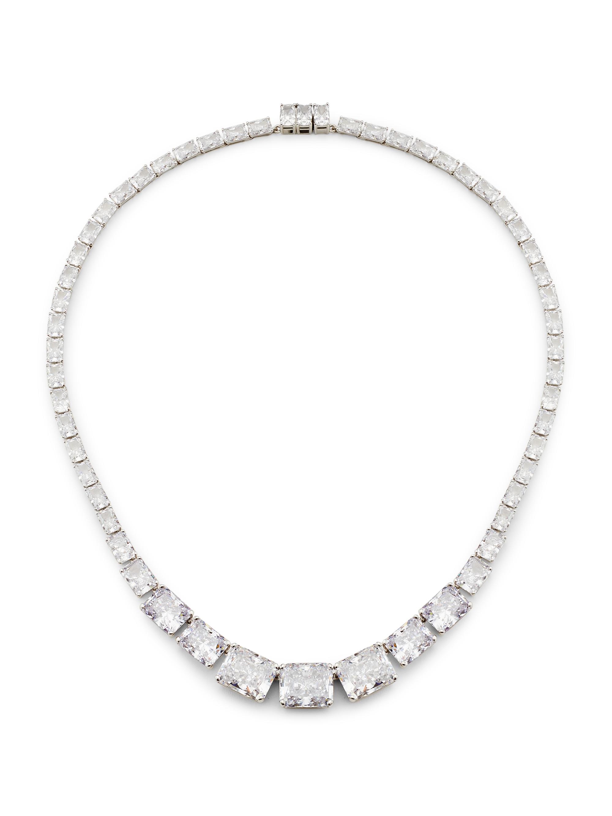 Adriana Orsini Women's Naomi Rhodium-Plated & Cubic Zirconia Collar Necklace - Silver