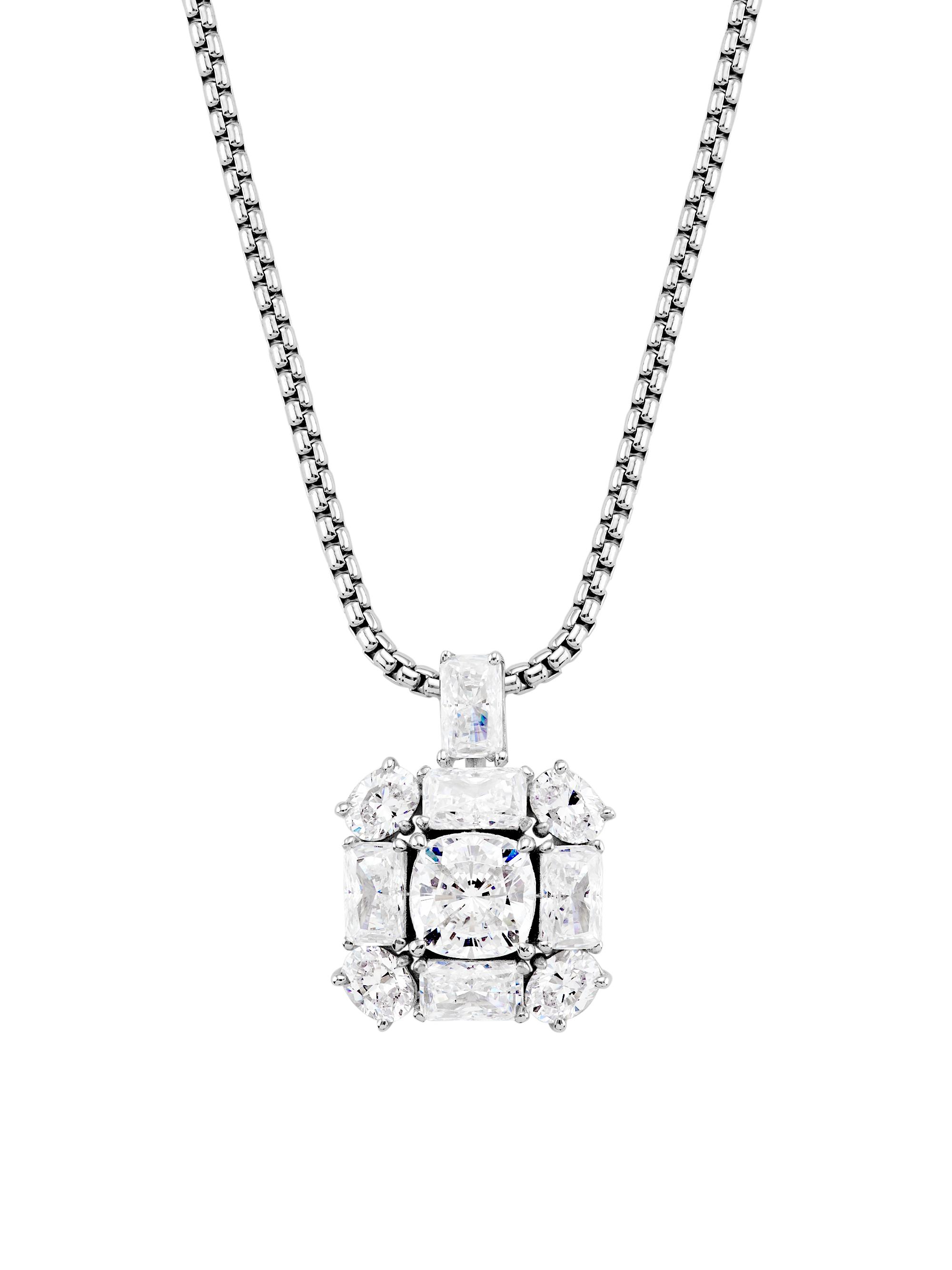 Adriana Orsini Women's Naomi Rhodium-Plated & Cubic Zirconia Pendant Necklace - Silver