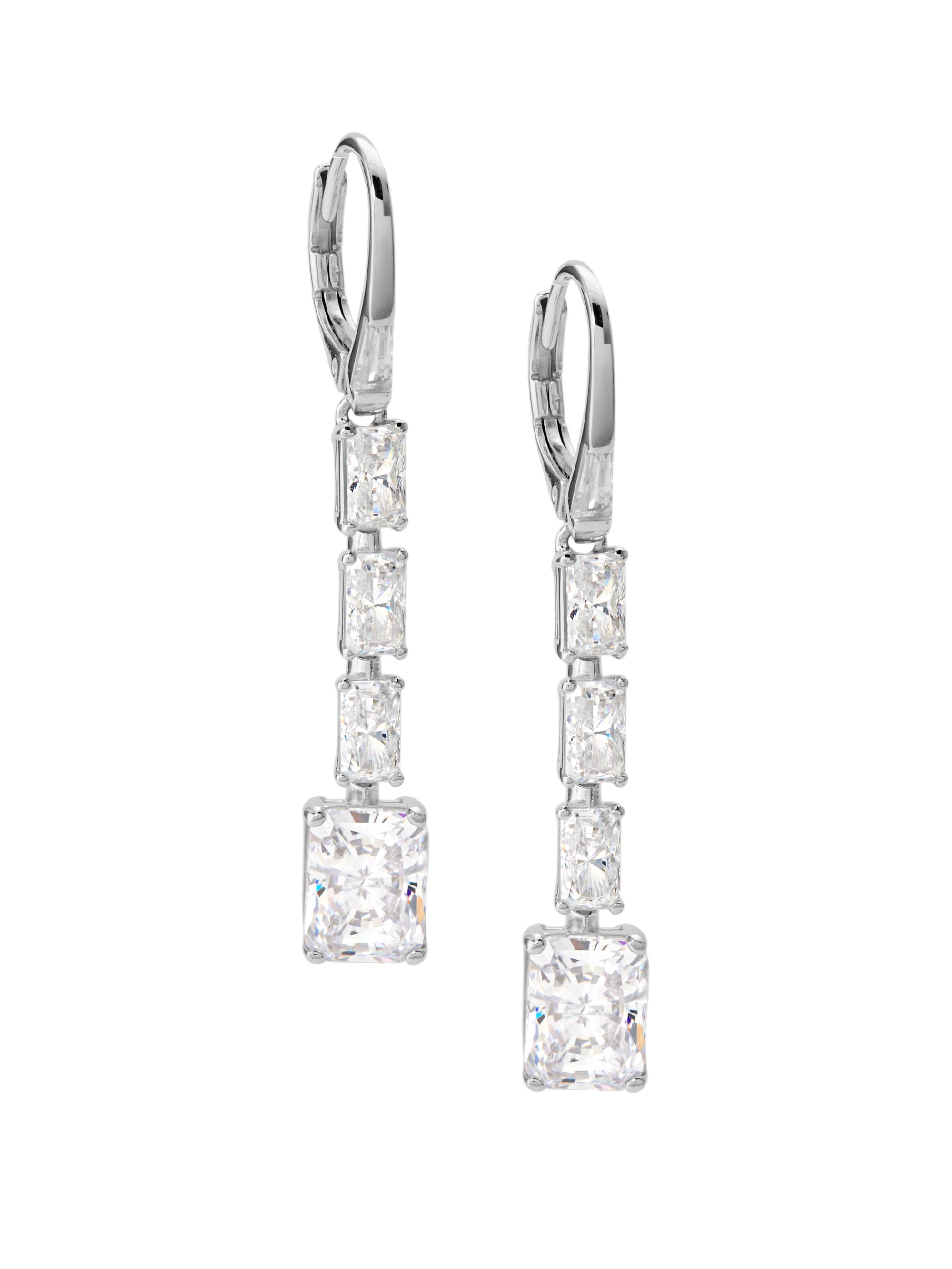 Adriana Orsini Women's Naomi Sterling Silver & Cubic Zirconia Linear Earrings - Silver