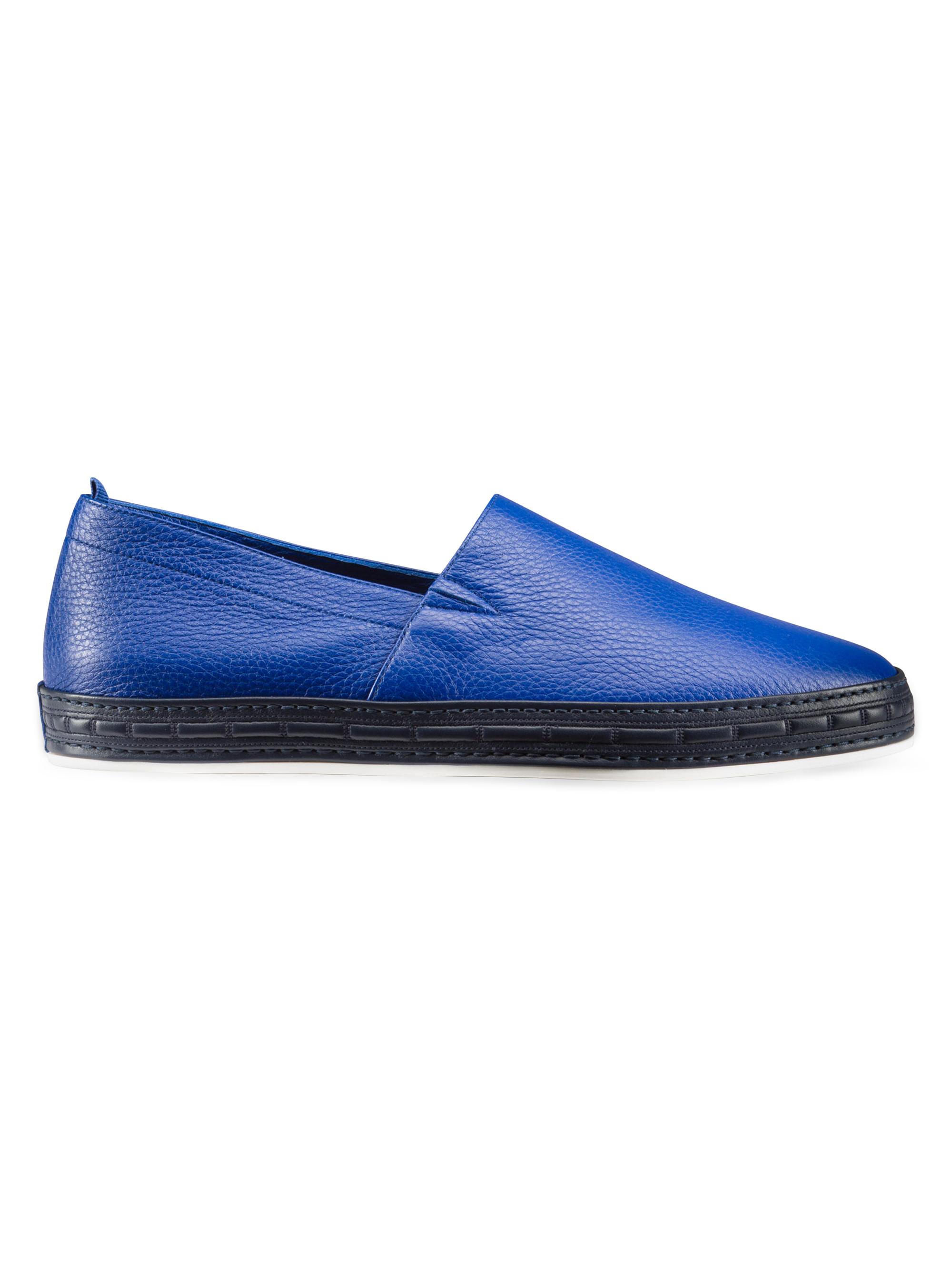Stefano Ricci Men's Deerskin Leather Espadrilles - Blue