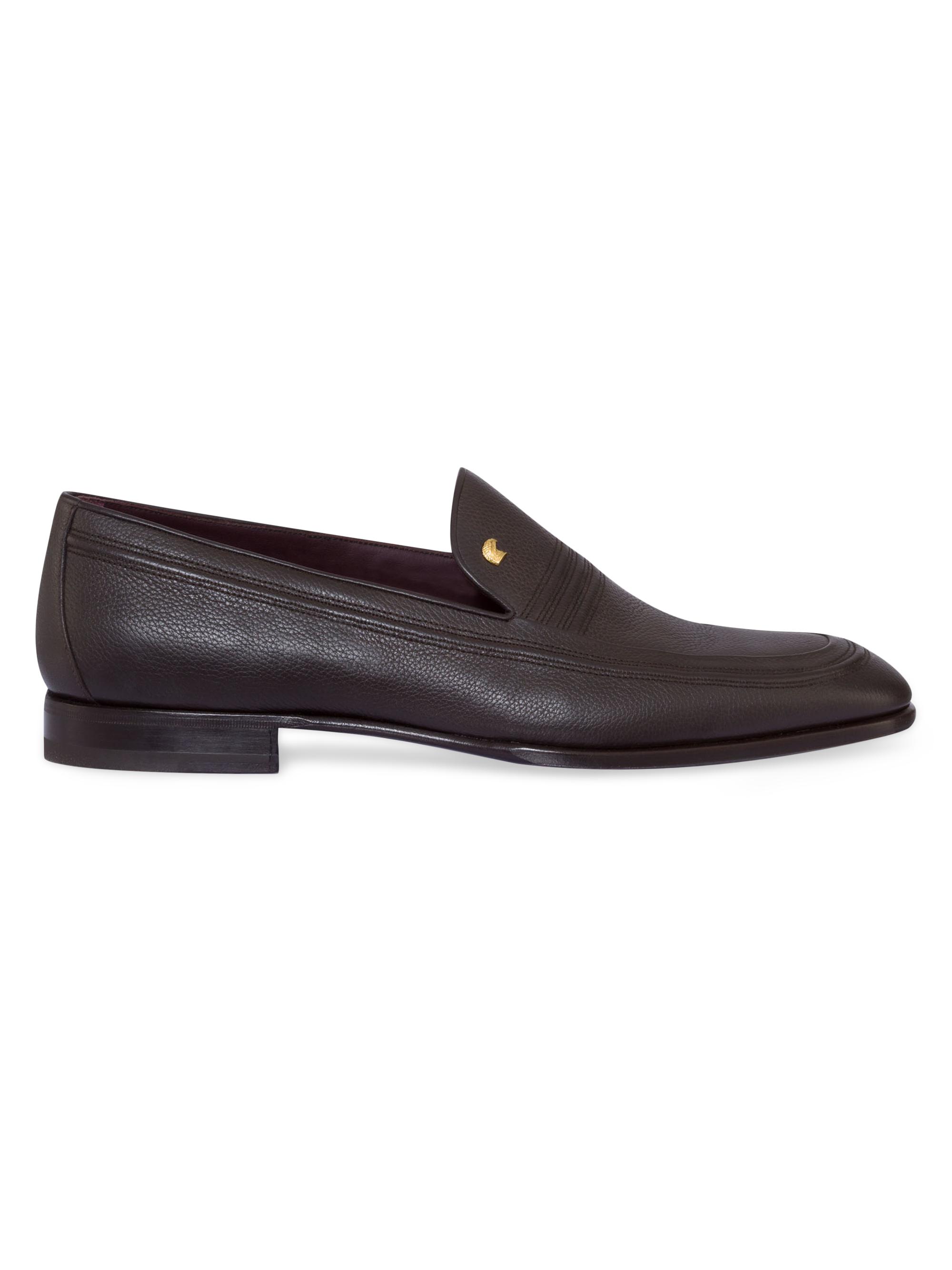Stefano Ricci Men's Calfskin Leather Loafers - Dark Brown