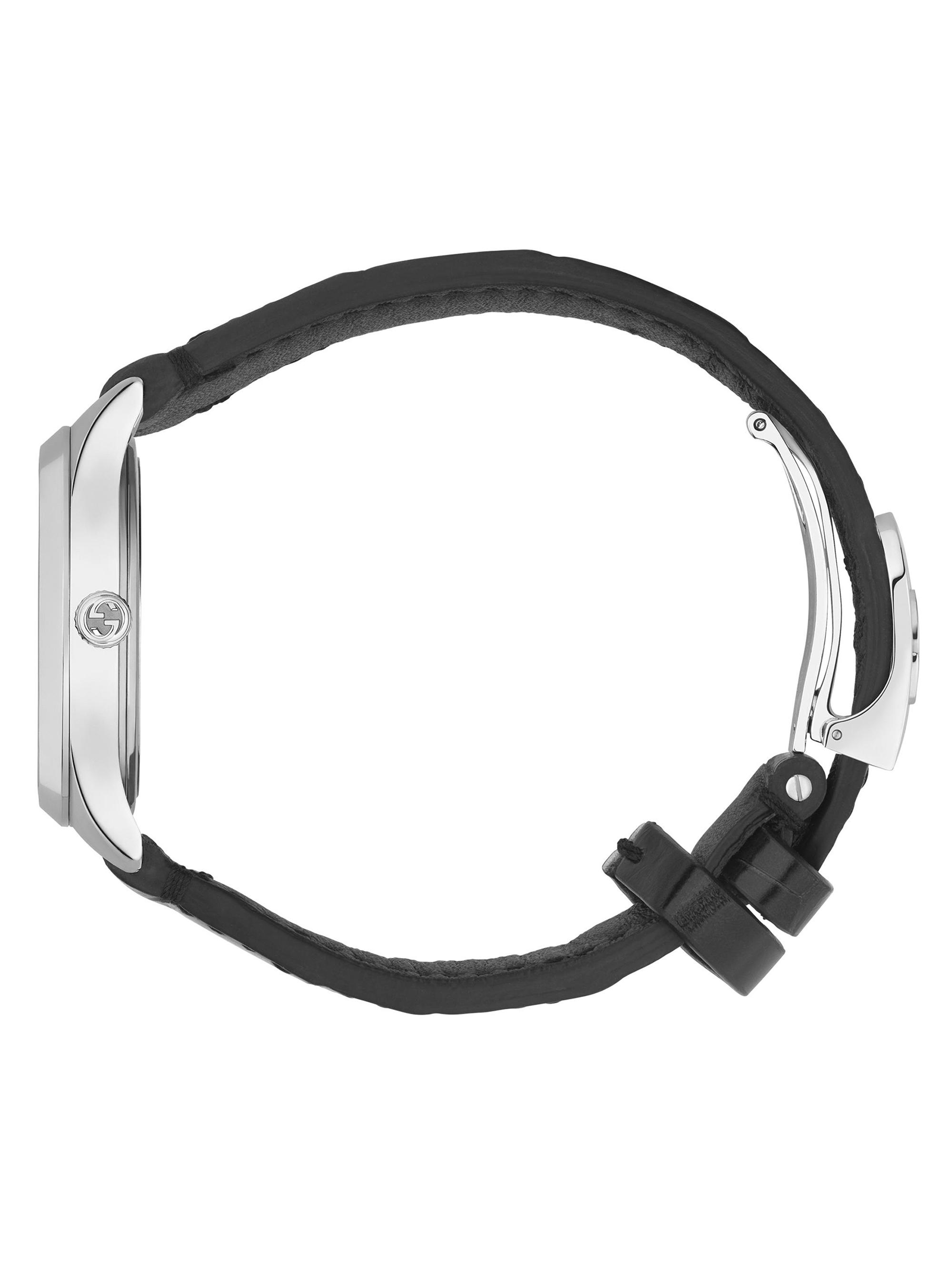 Gucci G-Timeless Stainless Steel, Black Onyx & Alligator-Effect