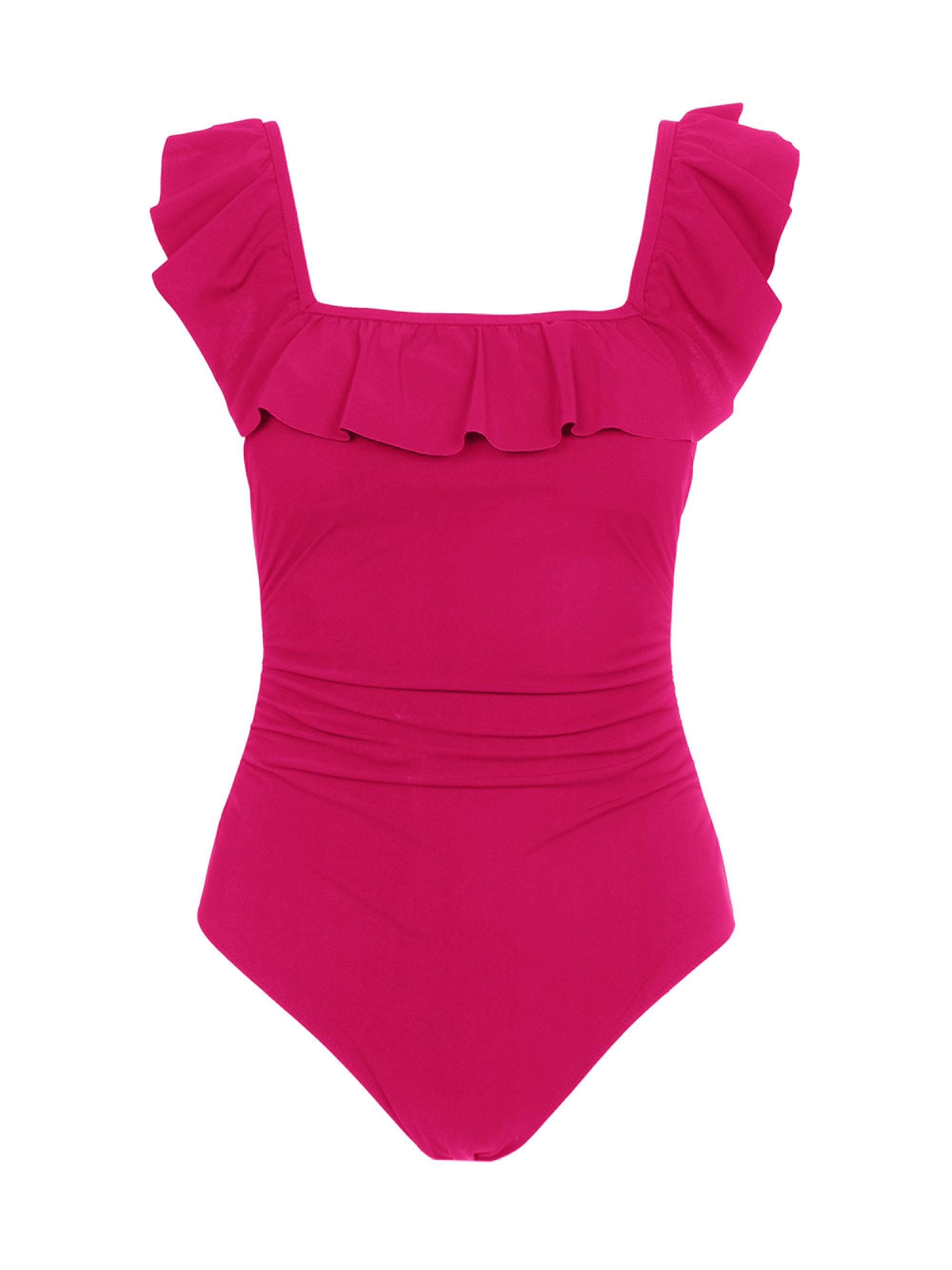 Gottex Swimwear Women's Tutti Frutti Squareneck Ruffle One-Piece Swimsuit - Cherry