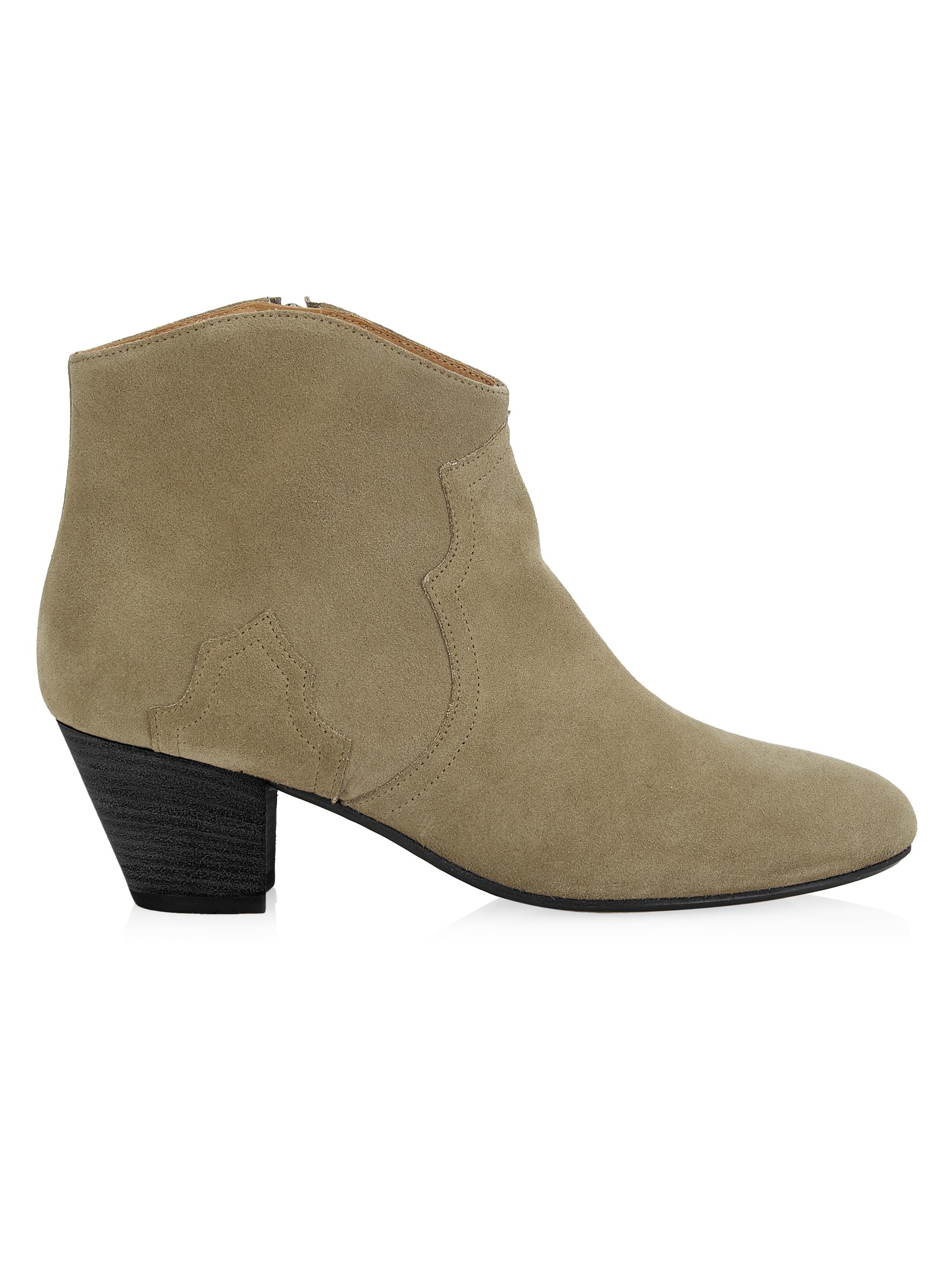 Isabel Marant Women's Dicker 55MM Suede Ankle Boots - Taupe