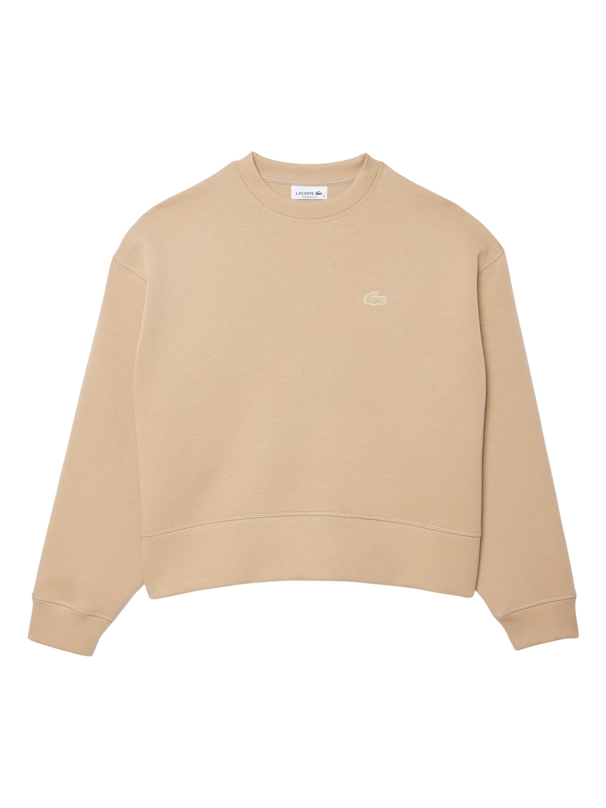 Lacoste Women's Cotton-Blend Pullover Sweatshirt - Sand