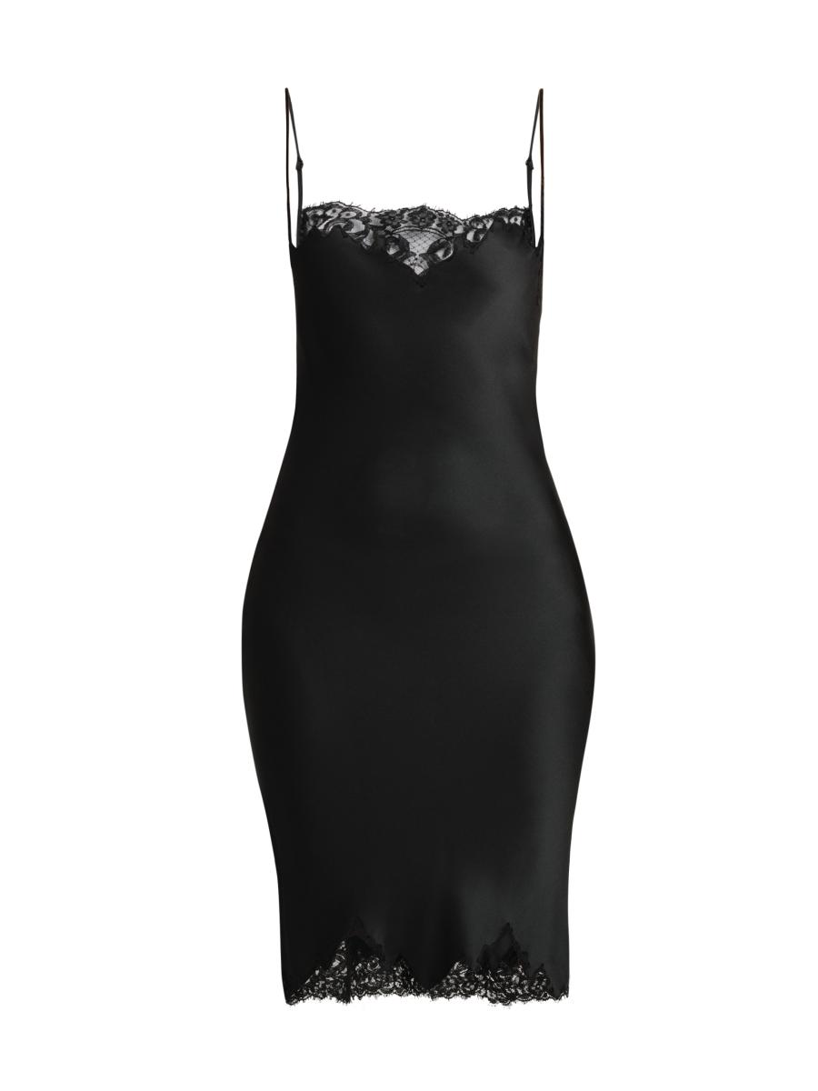 Stella McCartney Lace-Trim Satin Dress | Saks Fifth Avenue