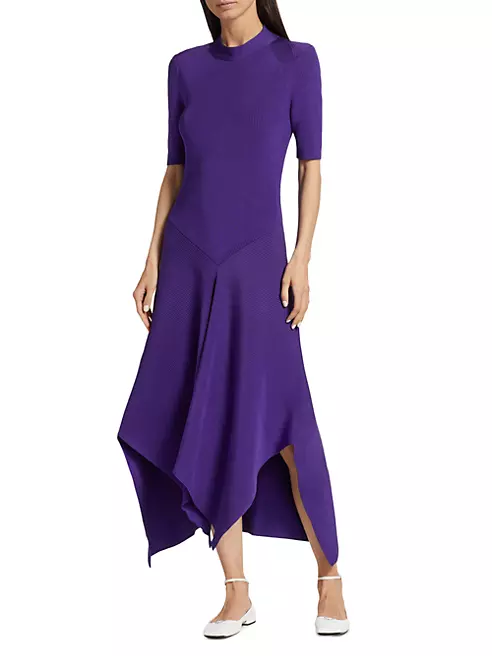 Shop Stella McCartney Technical Rib-Knit Midi-Dress | Saks Fifth Avenue