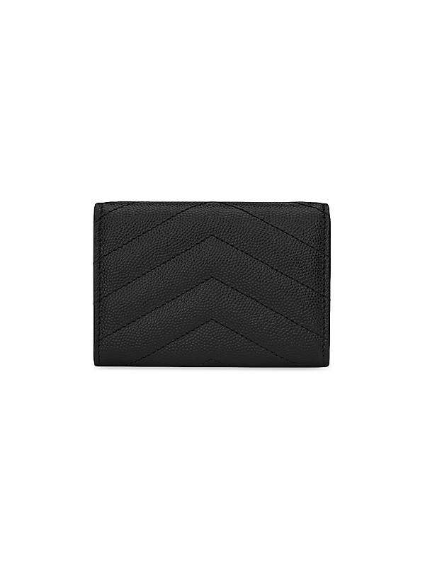 Shop Saint Laurent Cassandre Slim Key Case in Grain De Shop Saint Laurent Cassandre Slim Key Case in Grain De