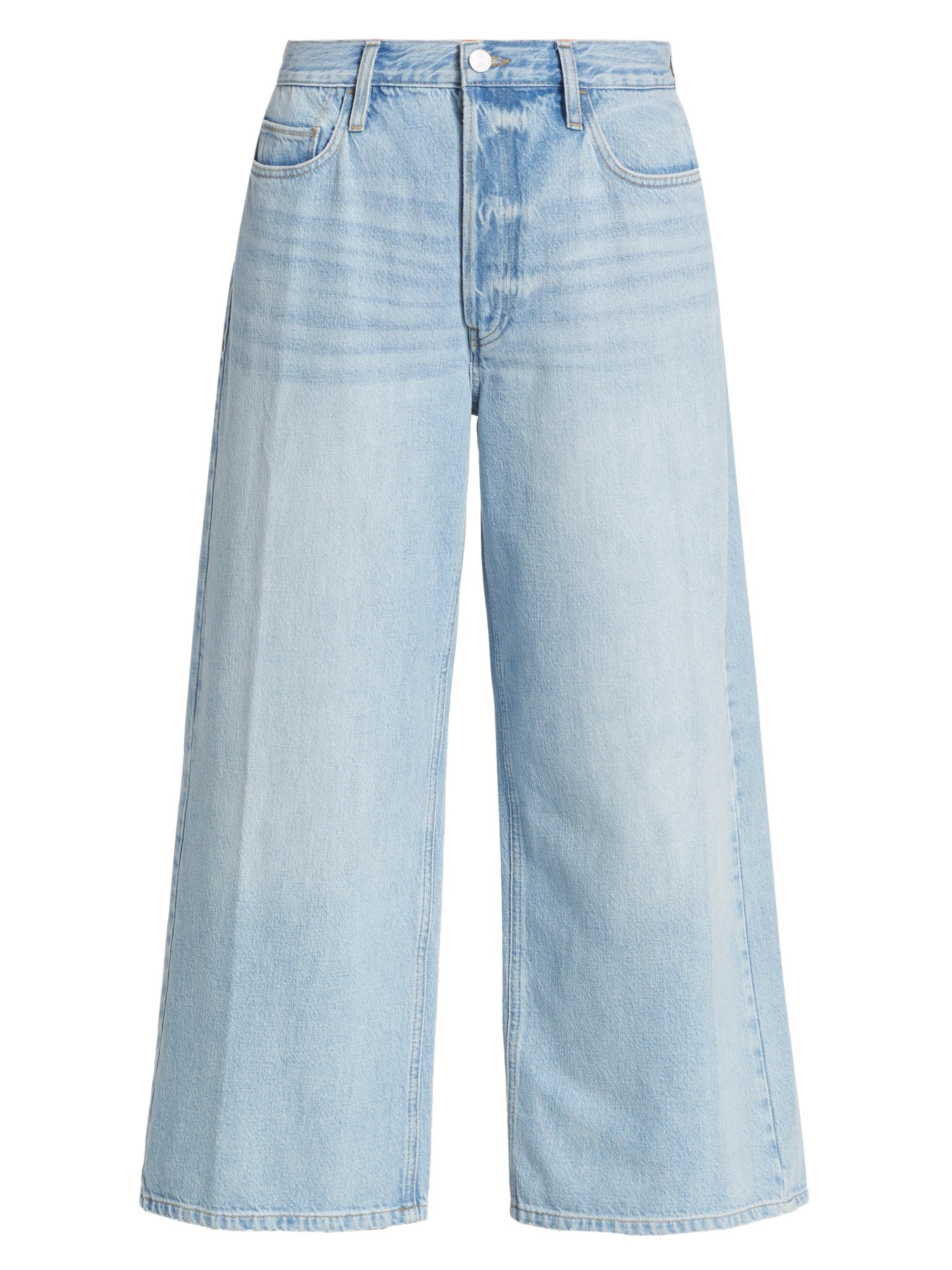 Frame Women's Le Pixie Low-Rise Stretch Wide-Leg Jeans - Natoma Clean