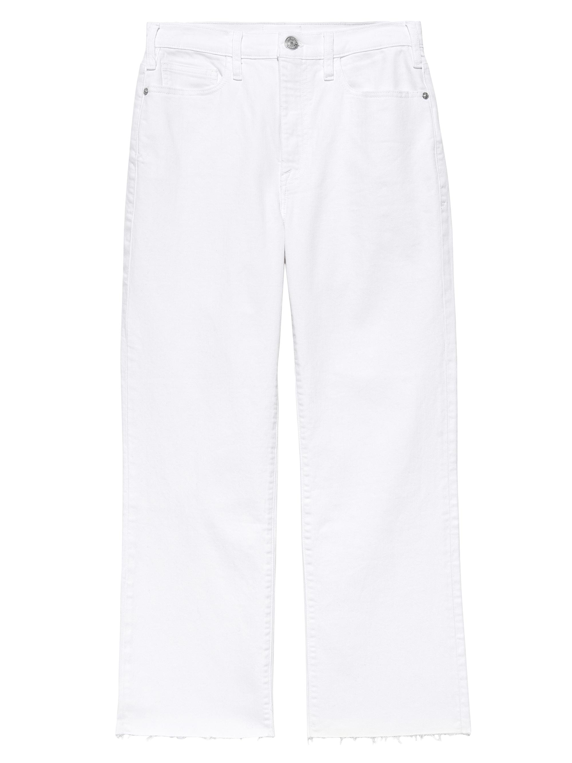 Frame Women's Le Jane High-Rise Stretch Straight Jeans - Blanc