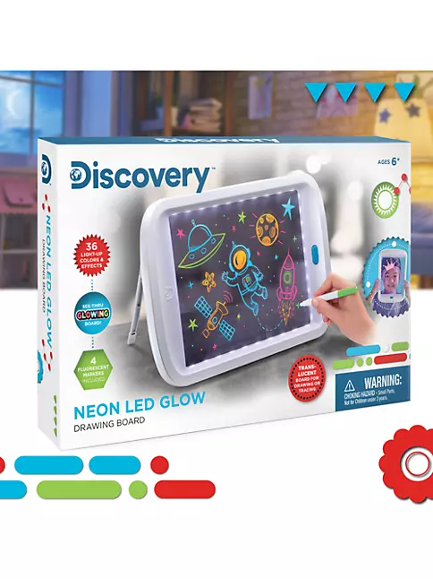 Shop Discovery Kids Little Kid's Toy Drawing Neon Glow Light Board