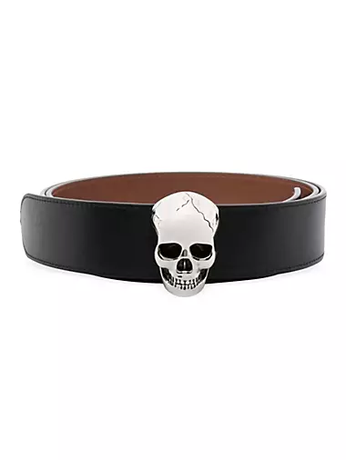3D Skull Leather Belt