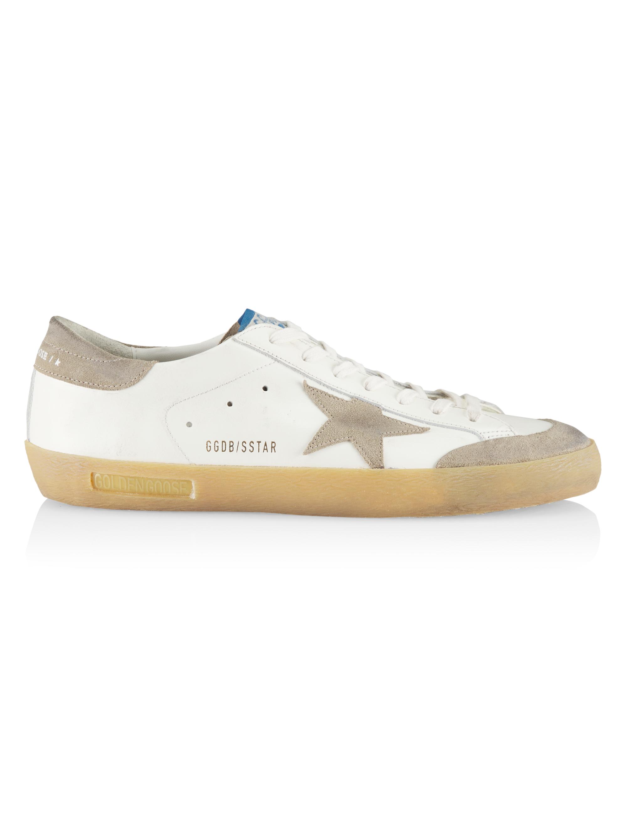 Golden Goose Men's Super-Star Penstar Leather Low-Top Sneakers - Milky Taupe