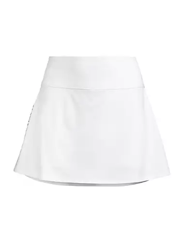 Susie Floral-Trim Tennis Skirt