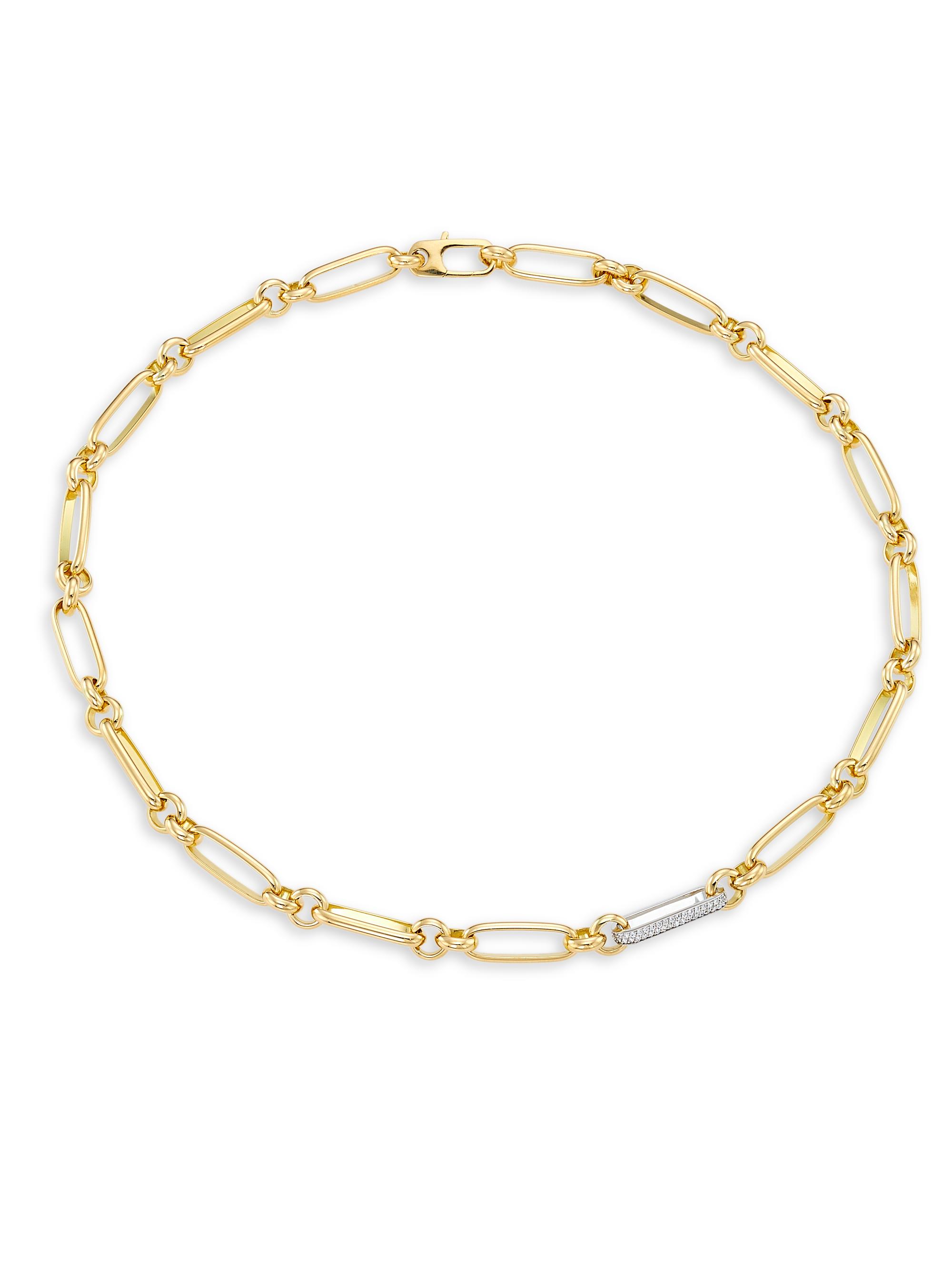 Roberto Coin 18K Yellow Gold Paper Clip Chain Necklace | Saks