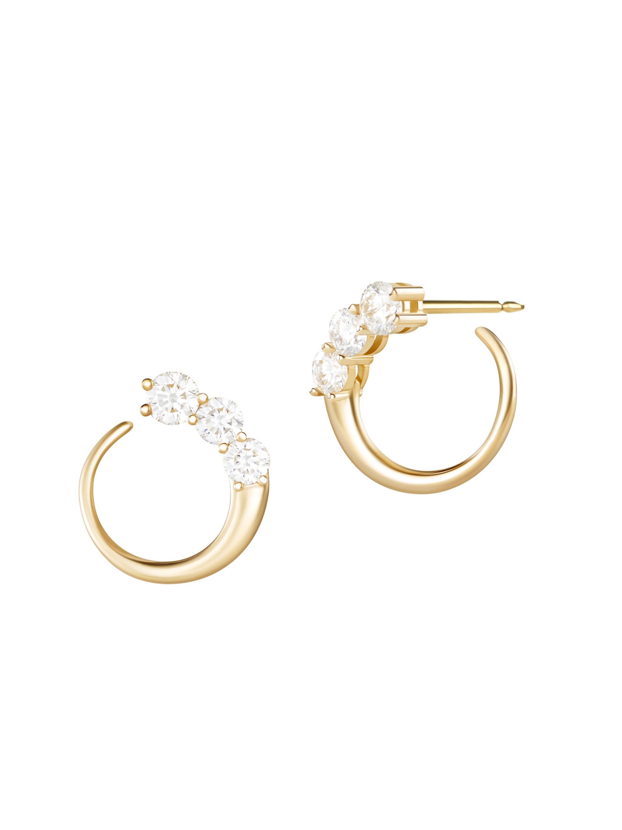 Melissa Kaye Women's Aria 18K Yellow Gold & 0.82 TCW Diamond Hoop Earrings - Yellow Gold