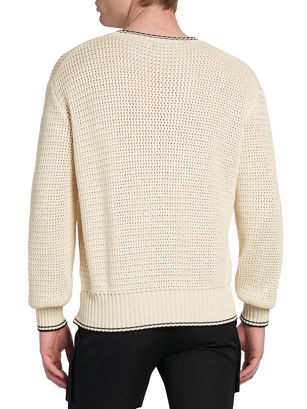 Shop McQueen Graffiti Logo Open-Knit Sweater | Saks Fifth Avenue Shop McQueen Graffiti Logo Open-Knit Sweater | Saks Fifth Avenue