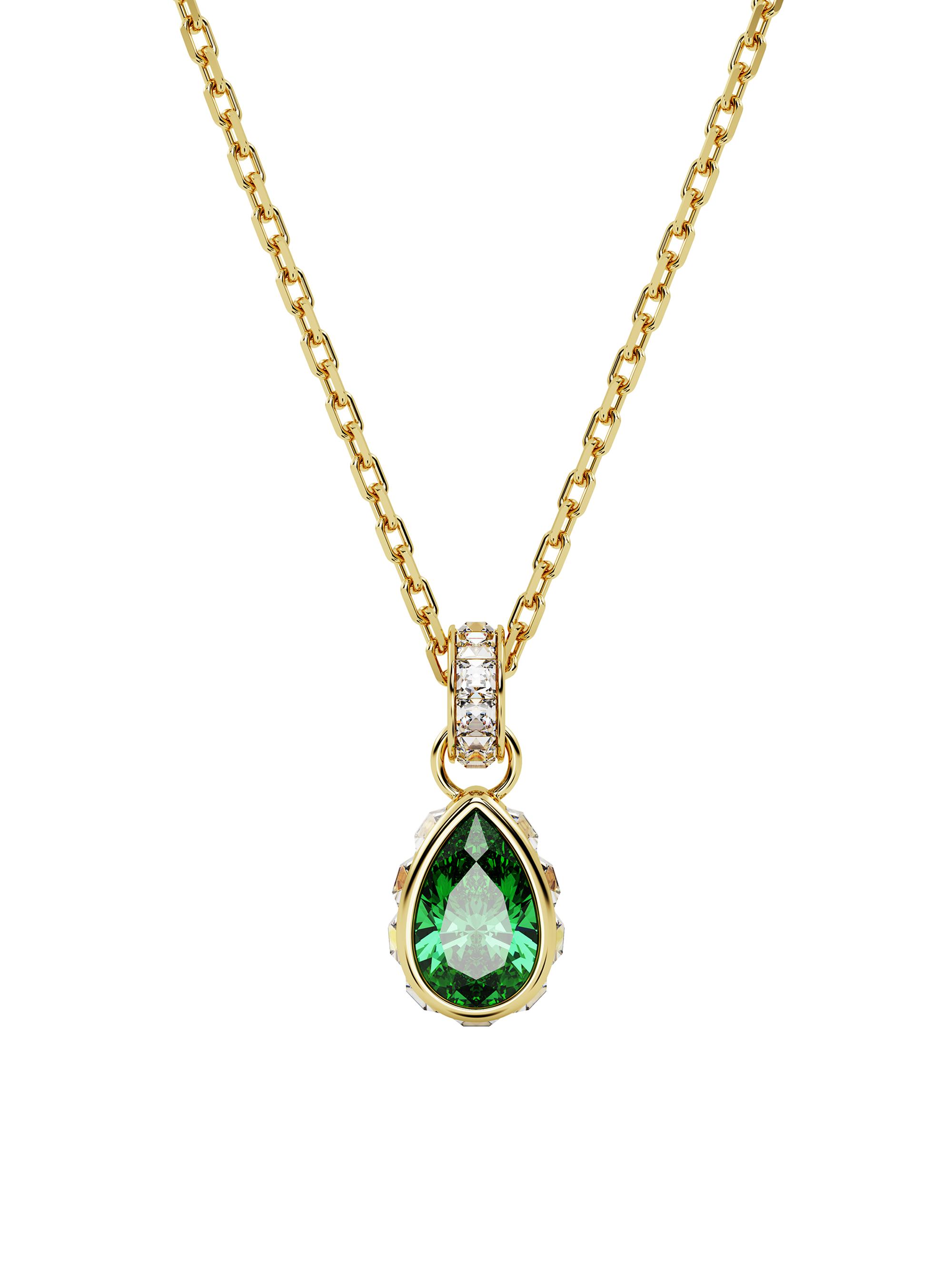 Swarovski Women's Chroma Gold-Plated Pendant Necklace - Emerald