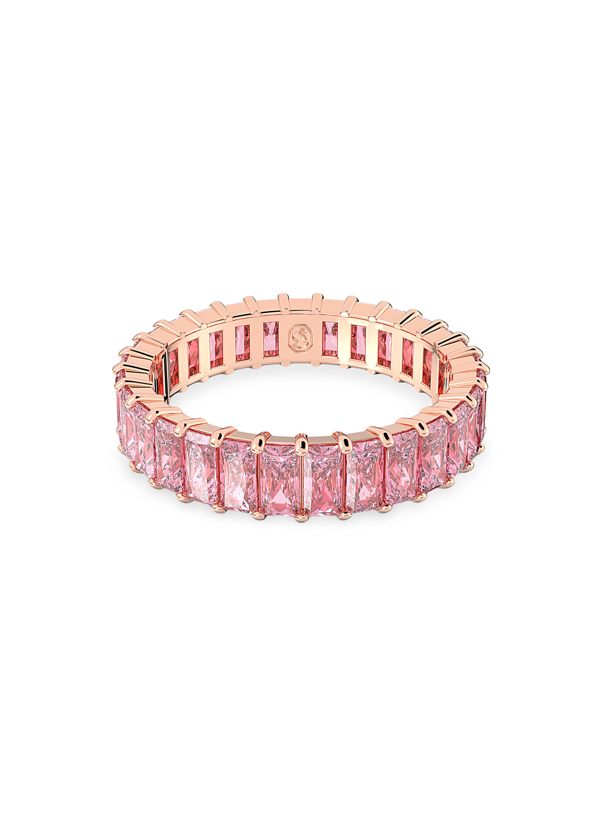 Swarovski Women's Matrix Chroma Rose Gold-Plated Ring - Pink