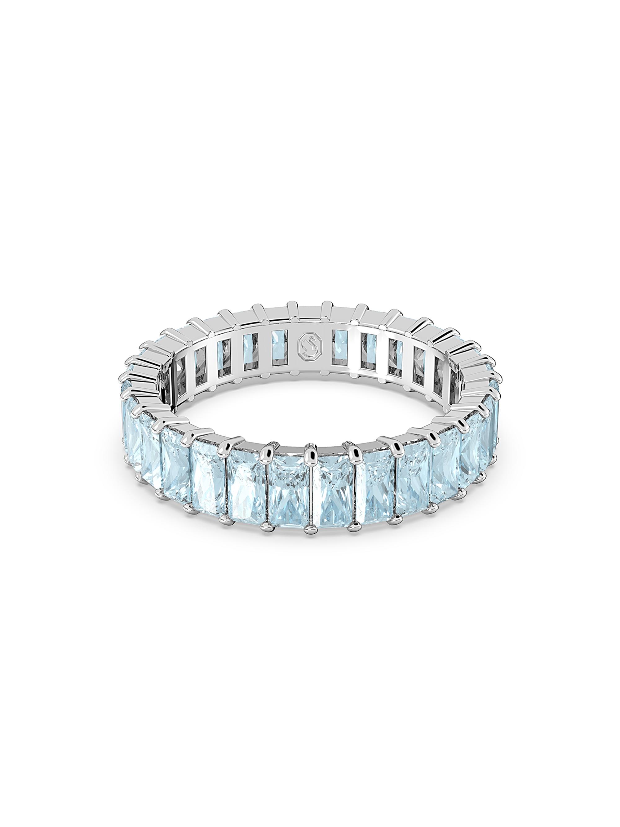 Swarovski Women's Matrix Rhodium-Plated Ring - Aqua