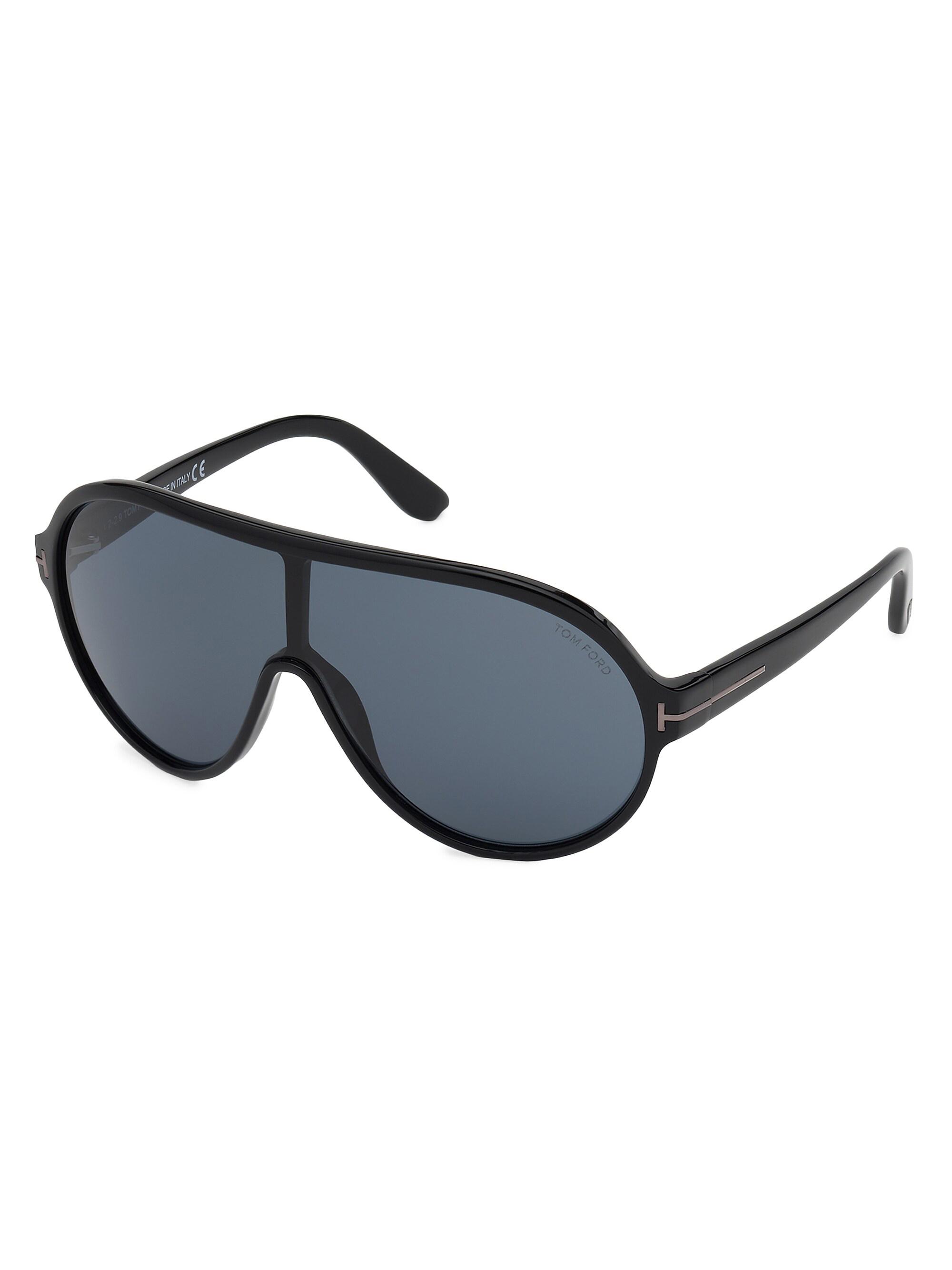 TOM FORD Men's Brenton Pilot Sunglasses - Shiny Black