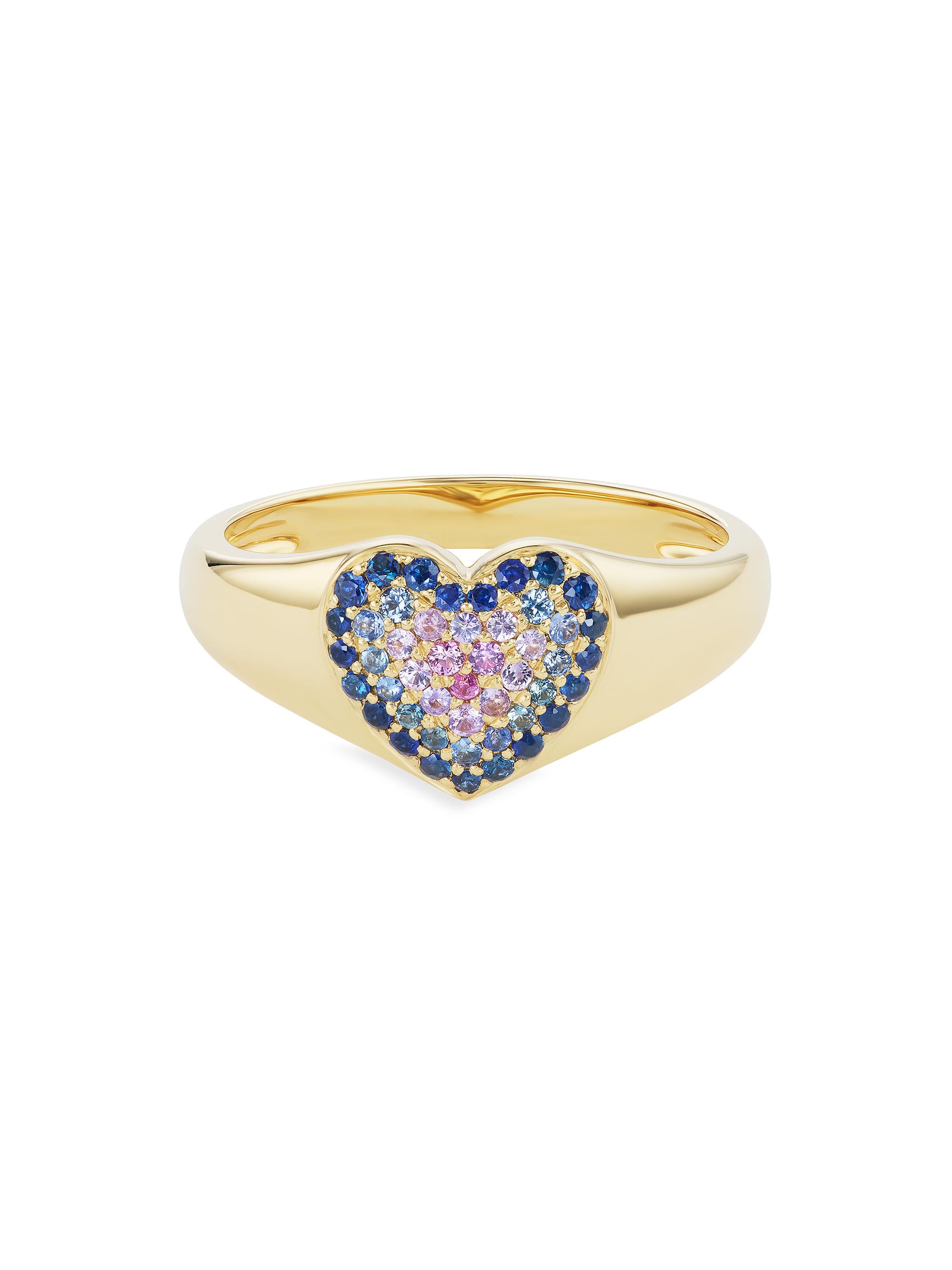 Emily P. Wheeler Women's Ombre 18K Yellow Gold & Sapphire Heart Ring - Yellow Gold