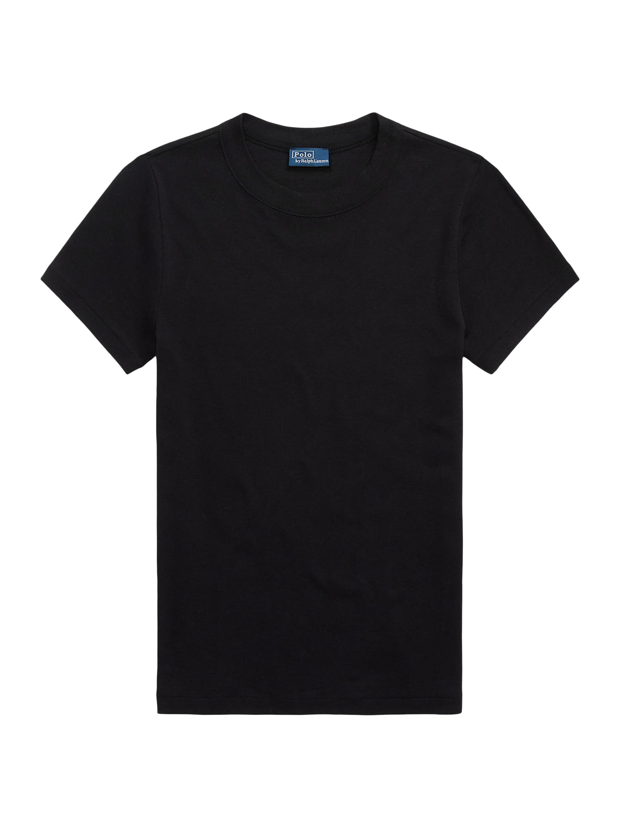 Polo Ralph Lauren Women's Rib-Knit Crewneck T-Shirt - Polo Black