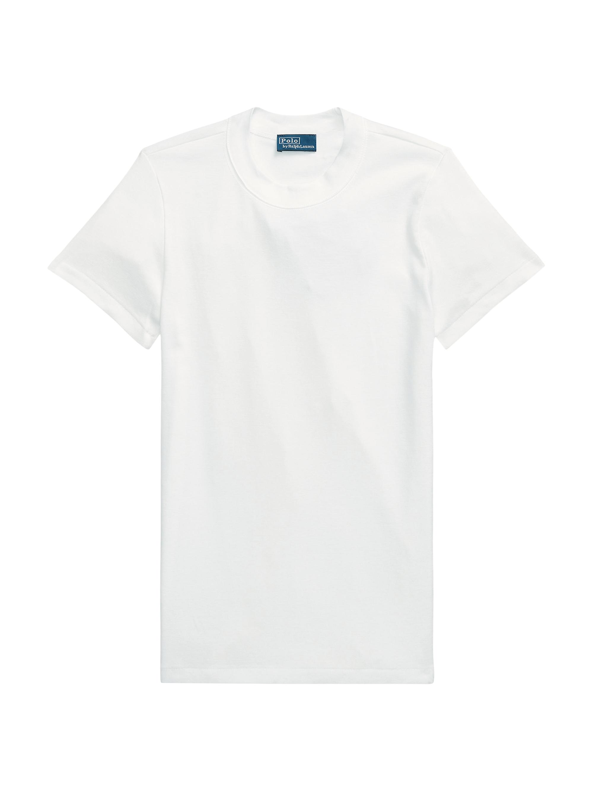 Polo Ralph Lauren Women's Rib-Knit Crewneck T-Shirt - White