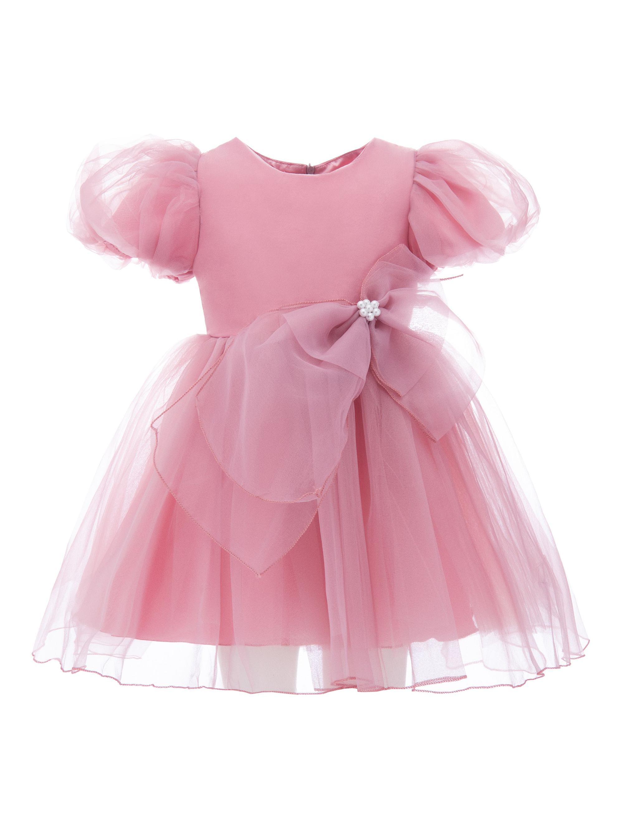 Tulleen Baby's, Little Girl's & Girl's Bow Organza Dress - Pink