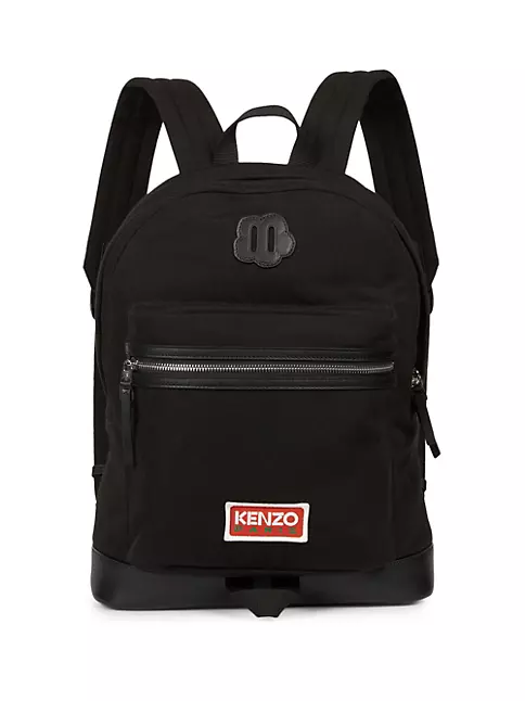 TOM FORD logo-patch backpack, Black