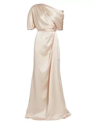 Saks Champagne Evening Gowns