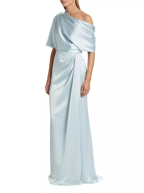 Draped Off-The-Shoulder Gown