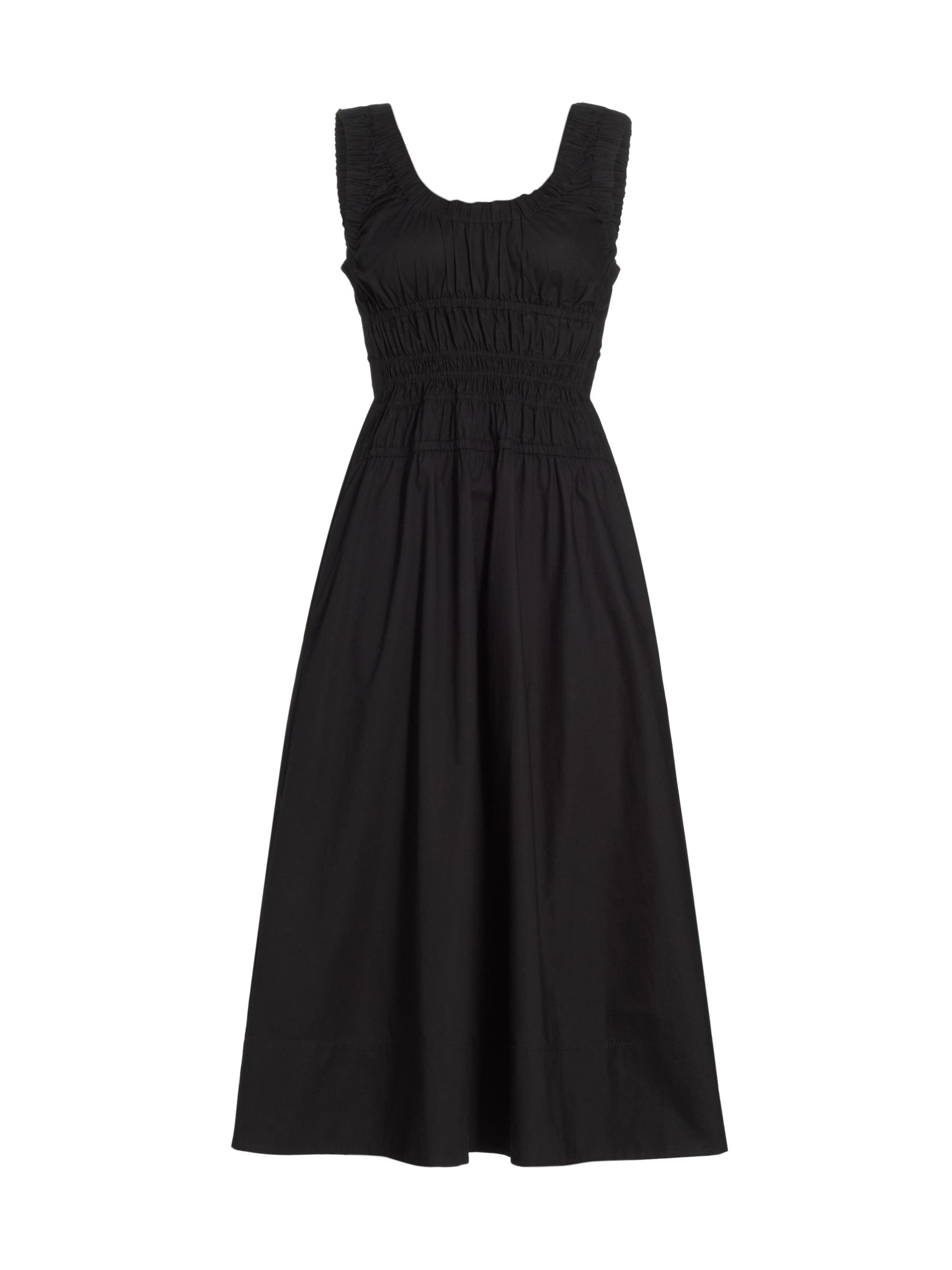Proenza Schouler White Label Women's Smocked Cotton Poplin Midi-Dress - Black