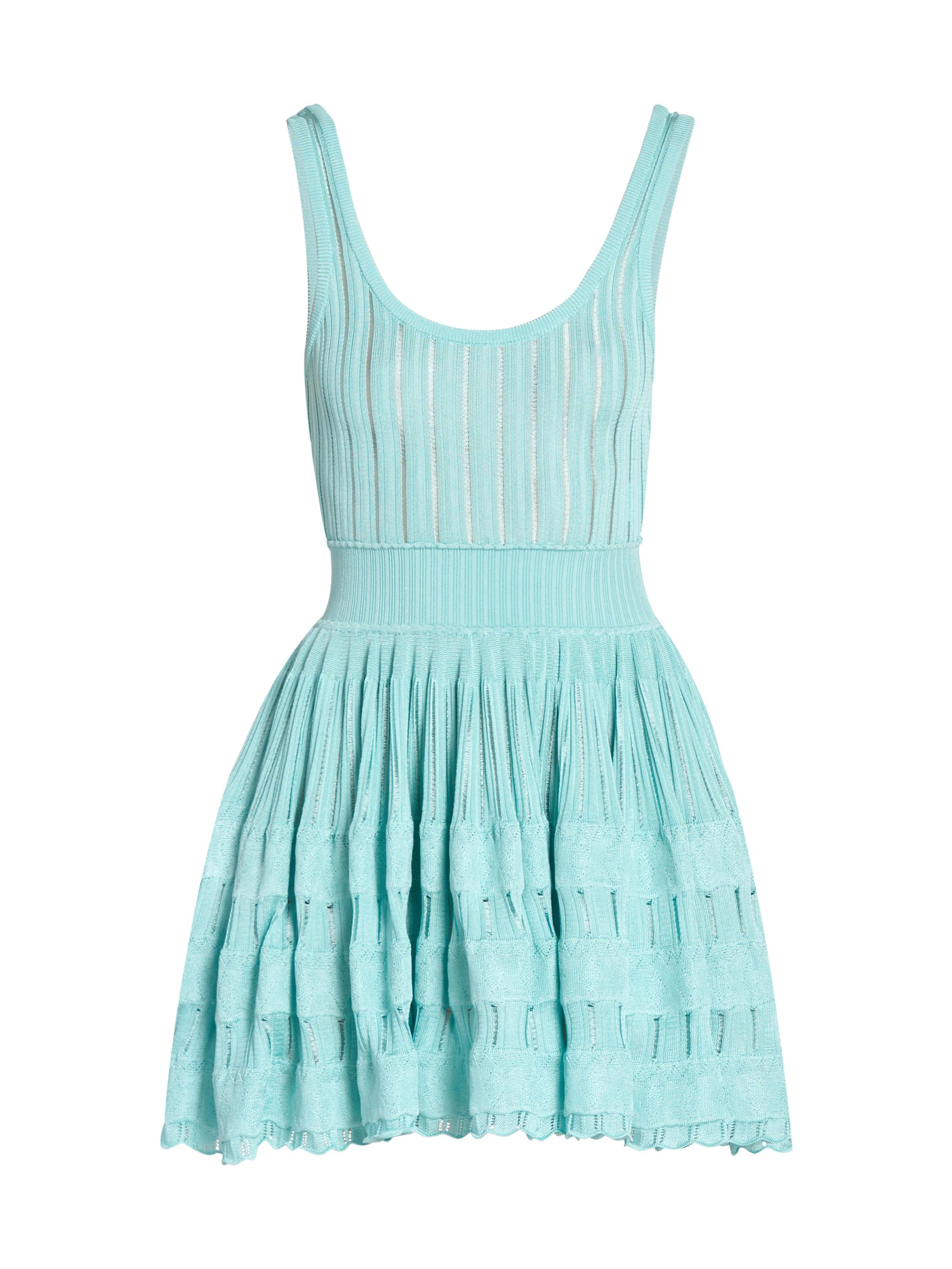 Alaïa Women's Pleated Crinoline Minidress - Menthe