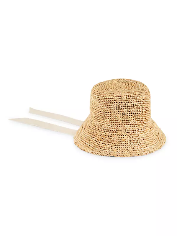 Lack of Color Womens Natural Inca Straw Bucket Hat 55cm