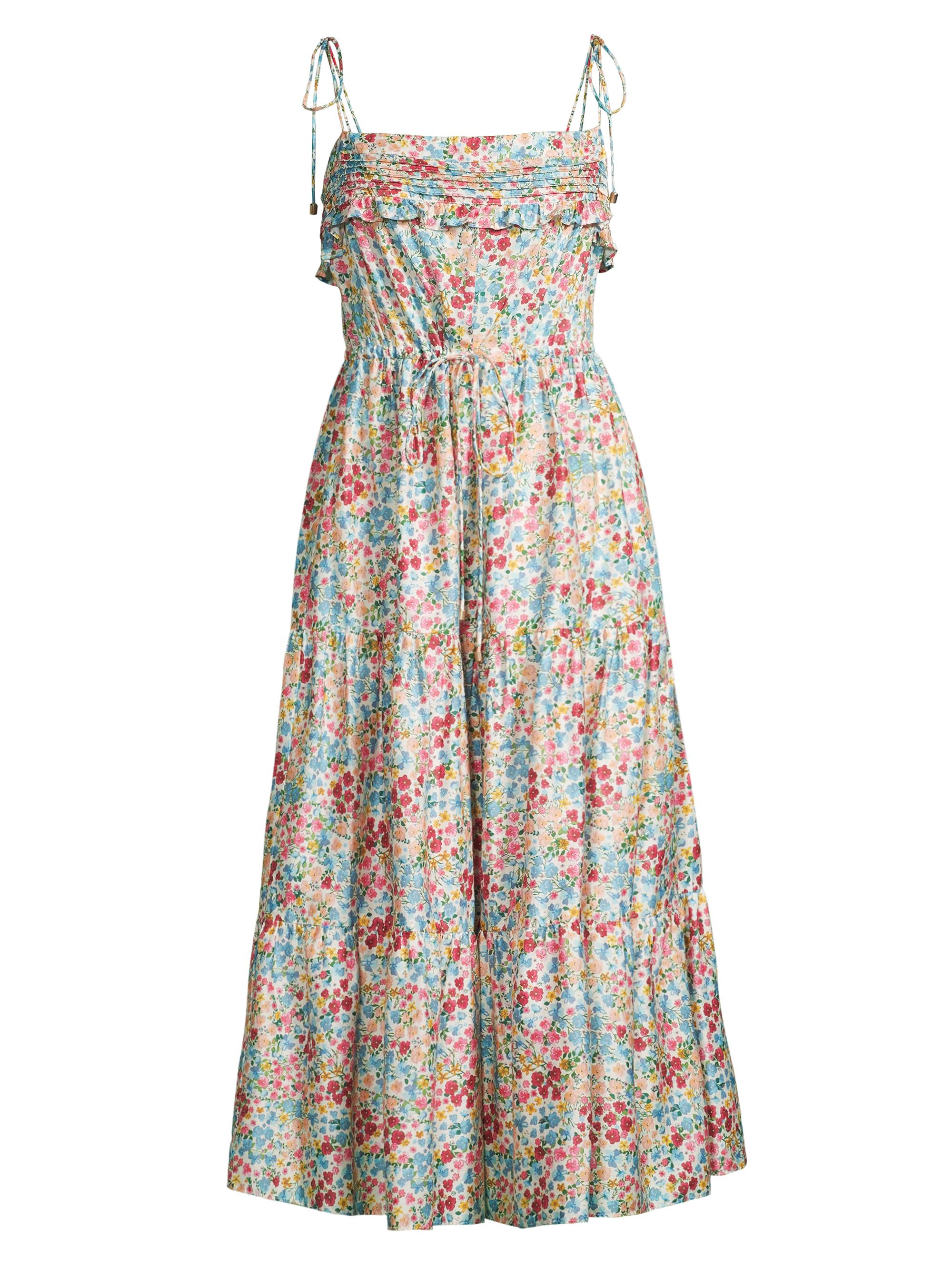 stellah Women's Floral Tie-Strap Midi-Dress - Multi Floral