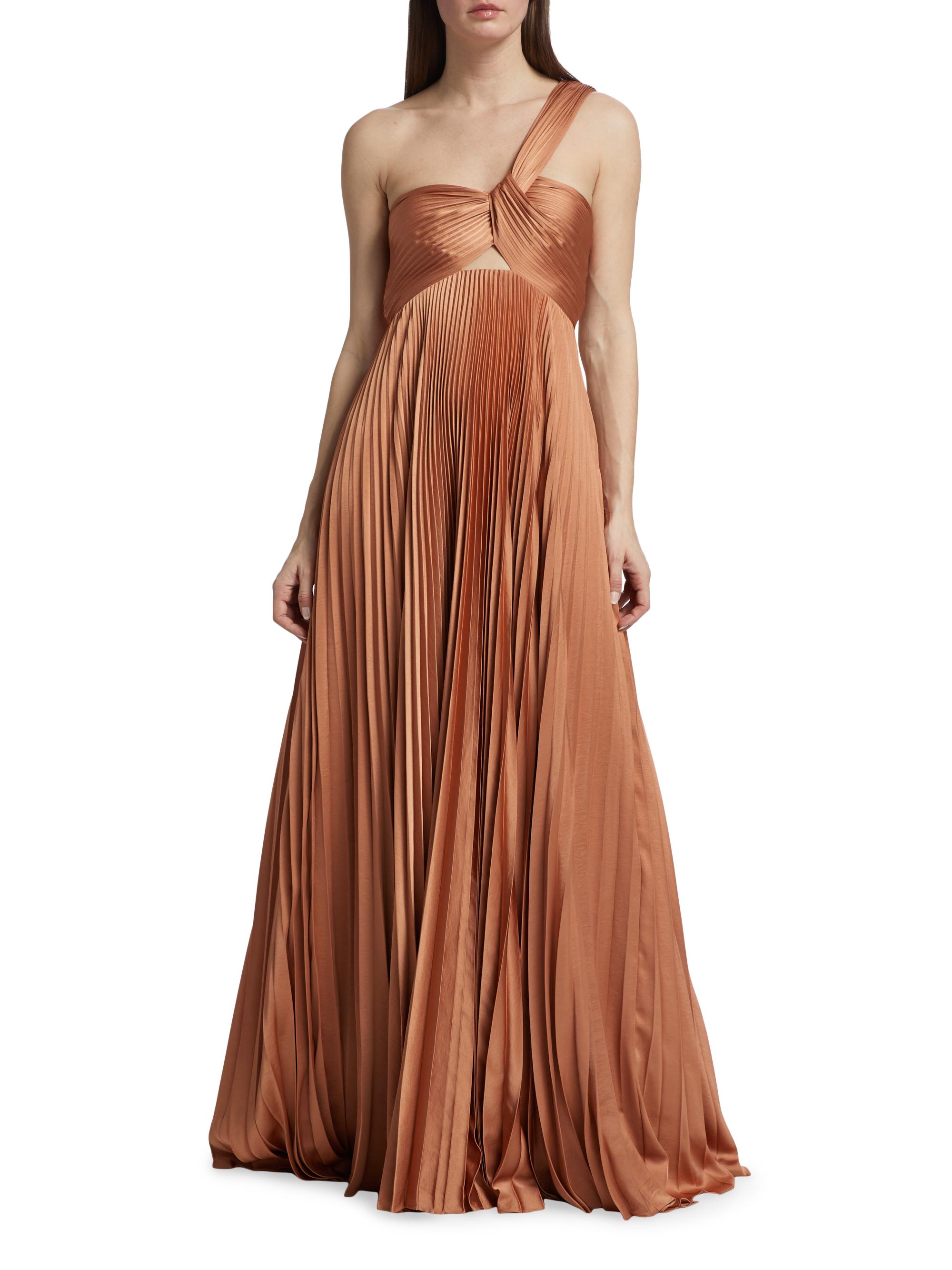 A.L.C. Nessa One-Shoulder Pleated Gown | Saks Fifth Avenue