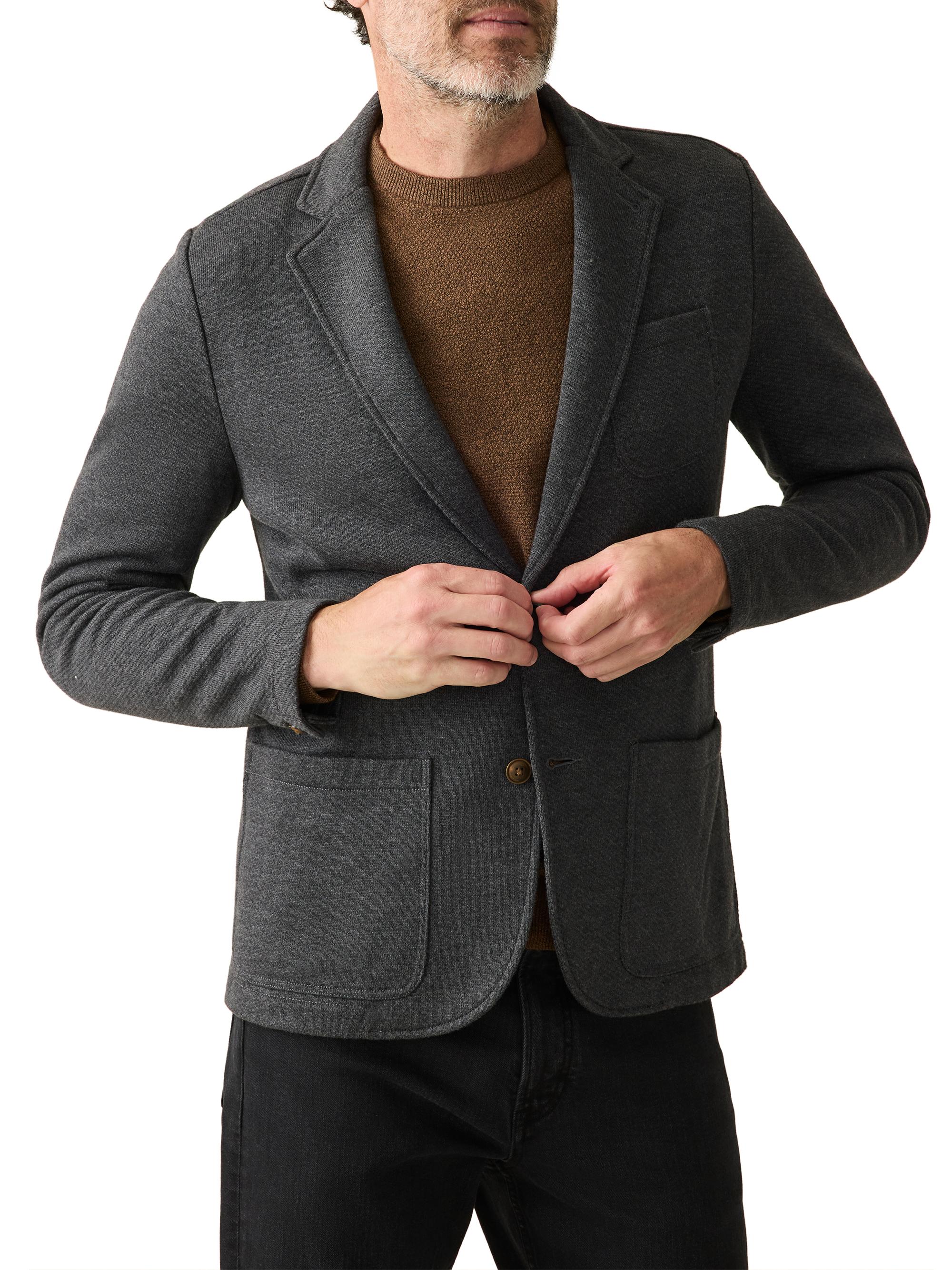 Faherty Brand Men's Inlet Knit Blazer - Black Sky Melange