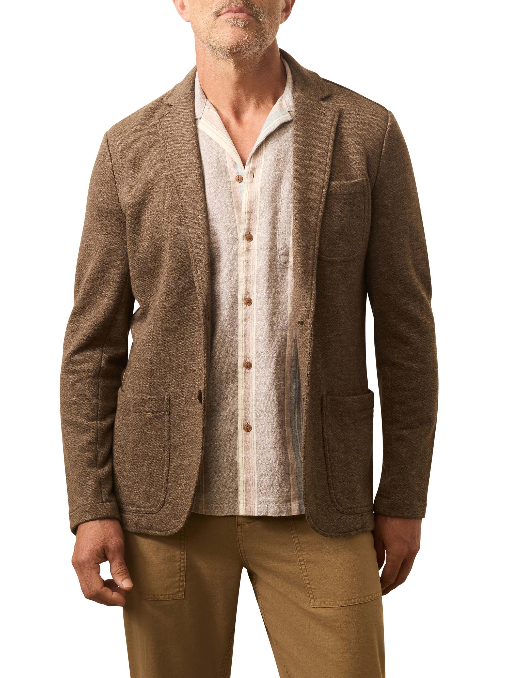 Faherty Brand Men's Inlet Knit Blazer - Winter Brown Melange