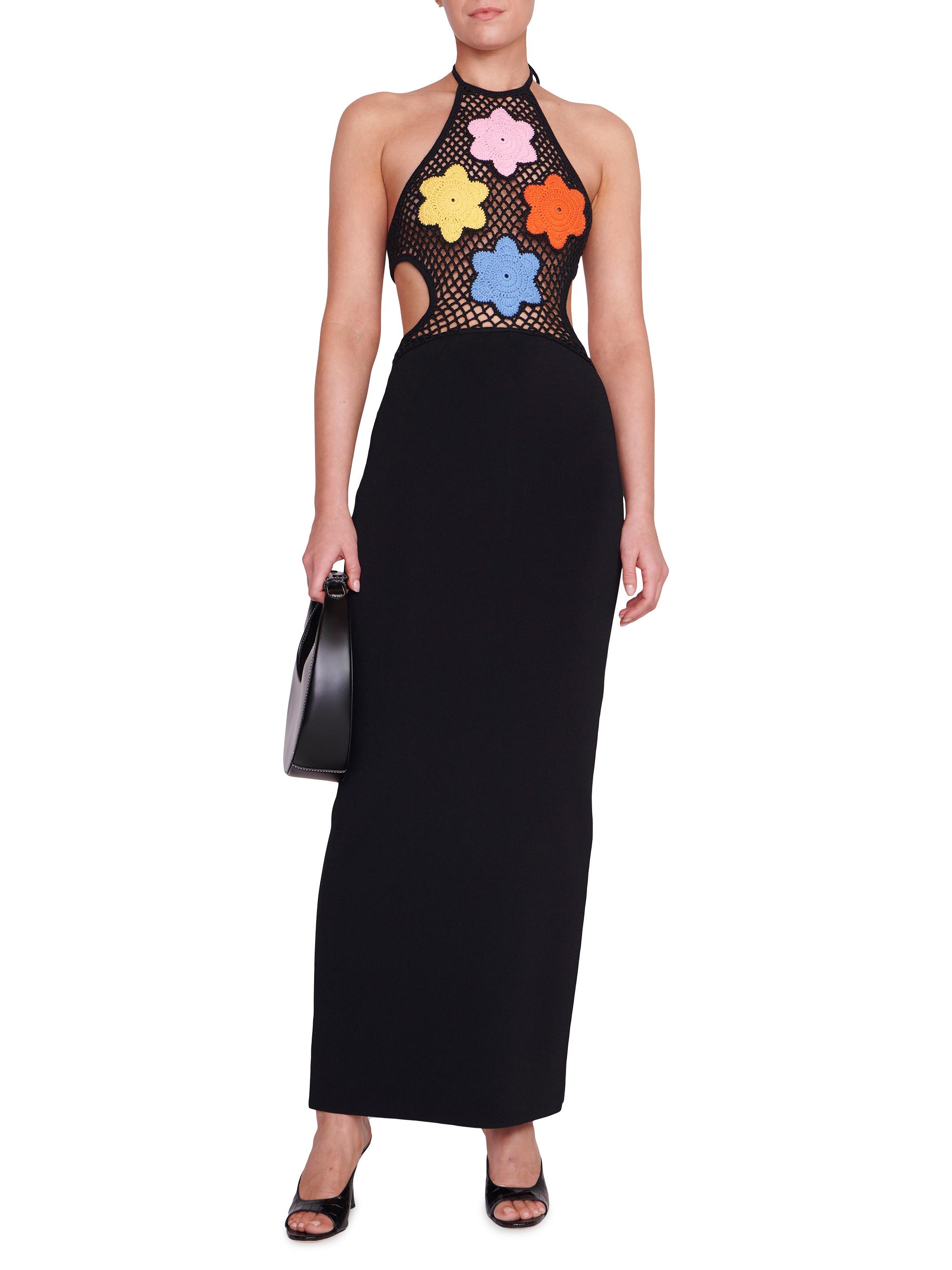 staud mesh dress Staud - Fleur mesh-trimmed jersey maxi dress