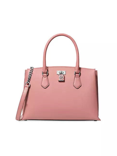Michael Kors Women's Gold Chain Bucket Bag Pink One Size
