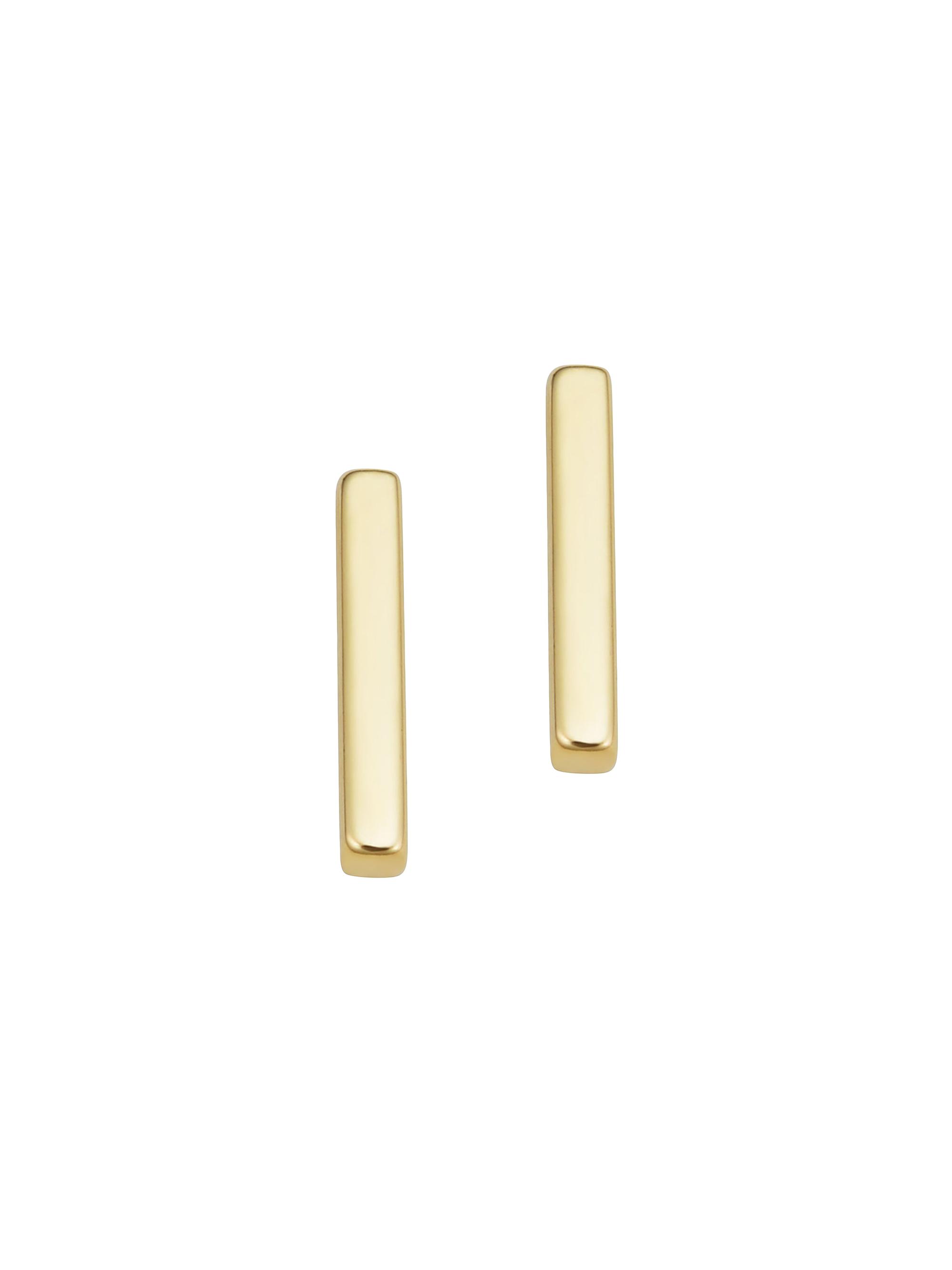 Oradina Women's 14K Yellow Gold Pisa Bar Studs - Yellow Gold