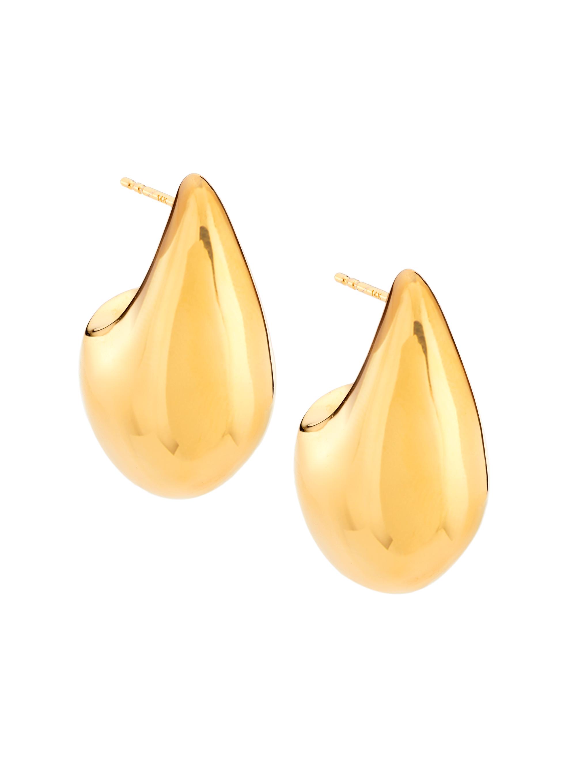 Saks Fifth Avenue Collection Women's 14K Yellow Gold Puffy Teardrop Earrings - Gold