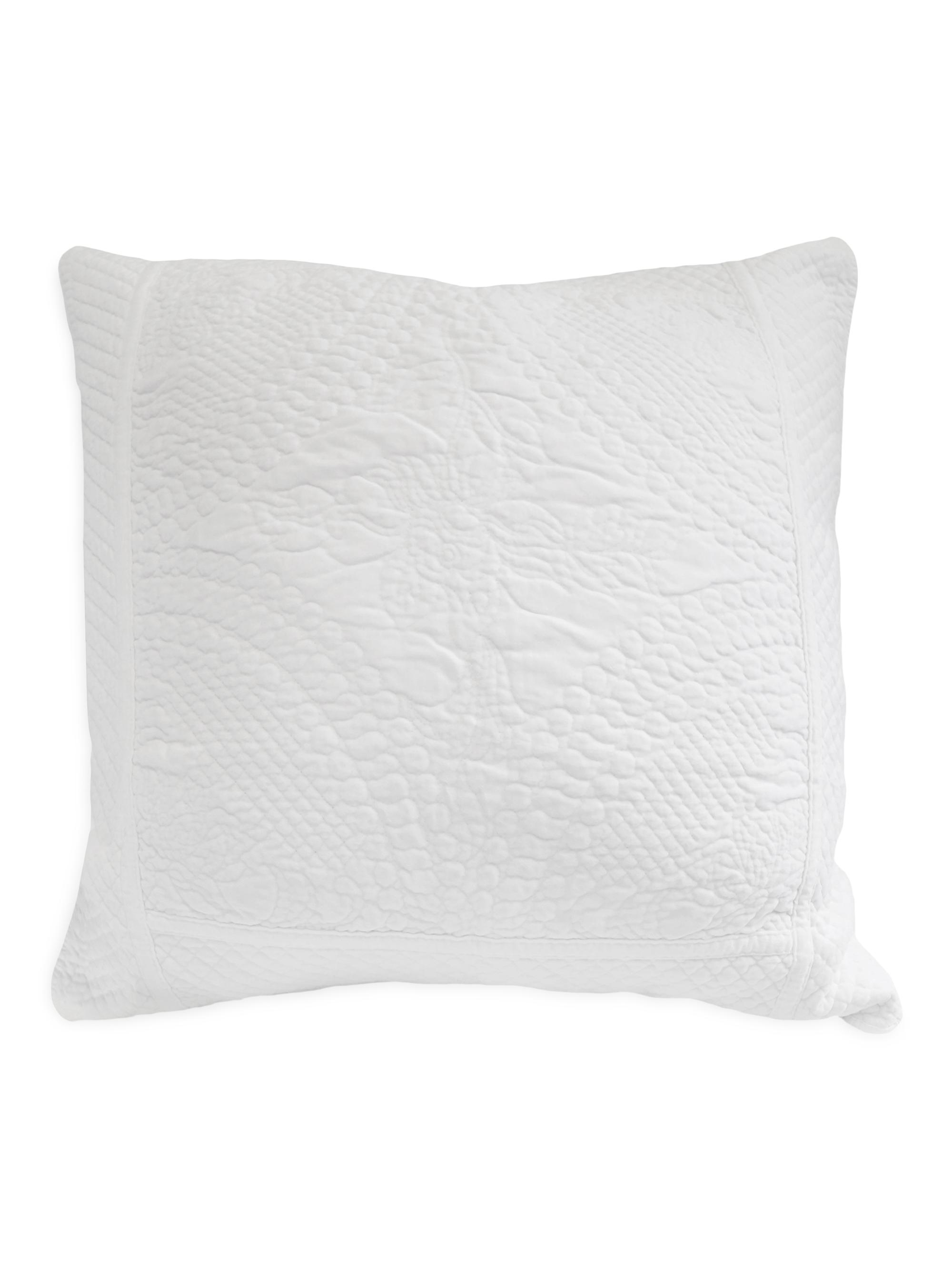 Pom Pom at Home Marseille Large Euro Sham - White European