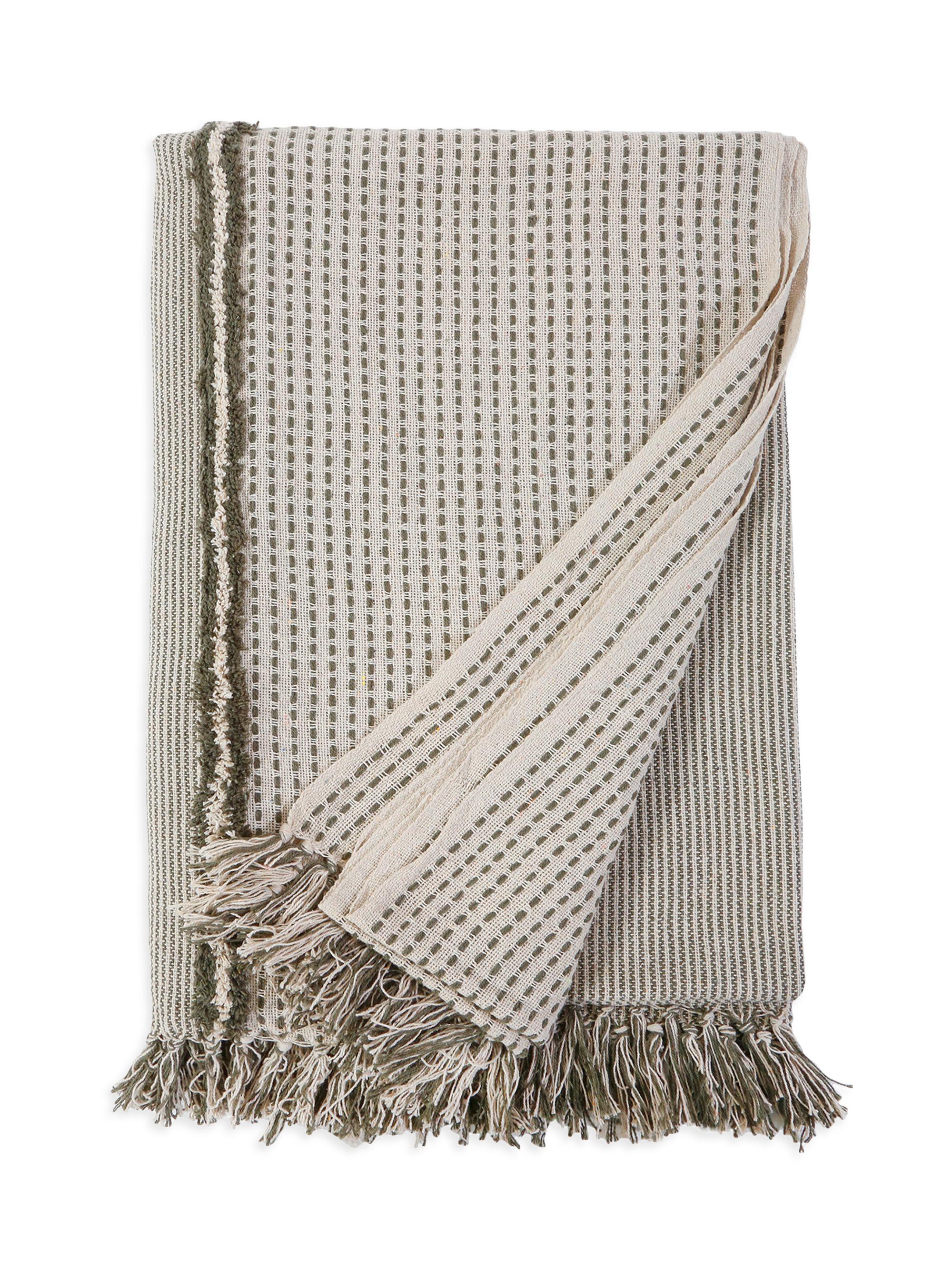 Pom Pom at Home Jagger Oversized Throw -  Moss