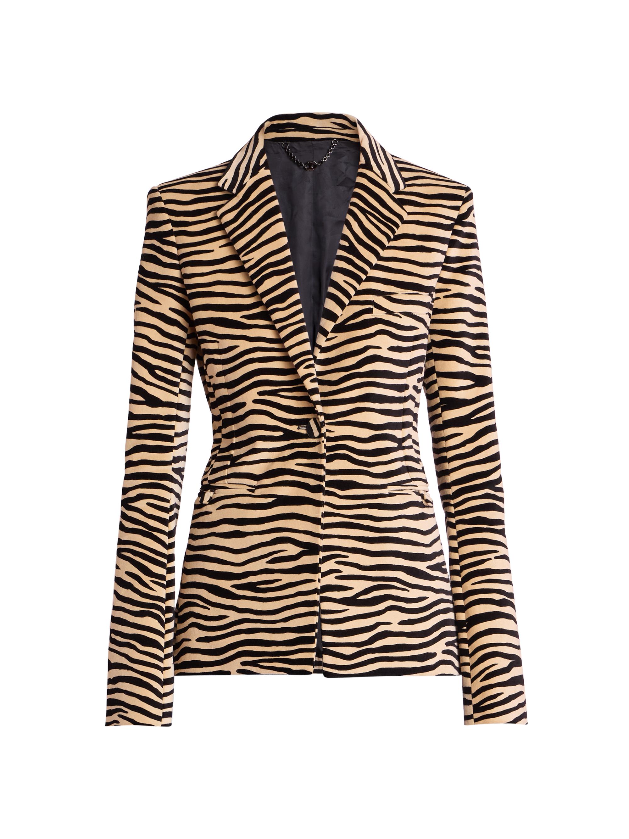 Rabanne Women's Tiger-Print Tailored Jacket - Natural Tiger