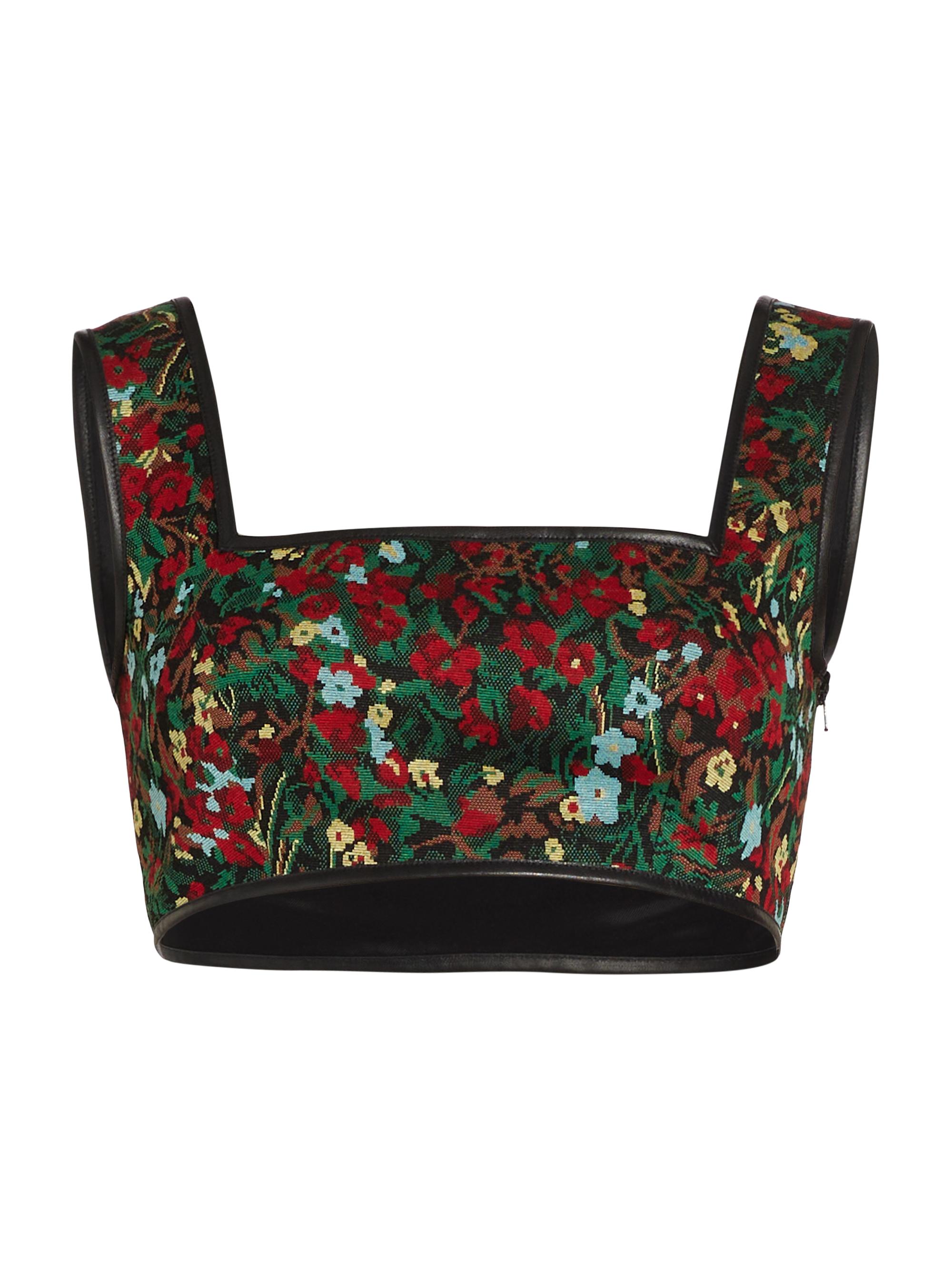 Rosetta Getty Women's Floral Bra Top - Black Multi